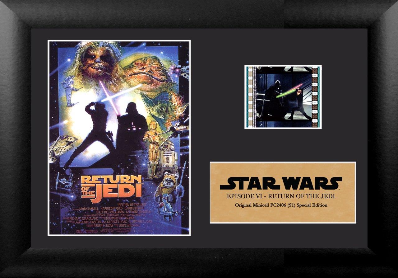 Star Wars Episode VI Return of the Jedi Authentic Minicell FilmCells Framed Desktop Presentation USFC2406