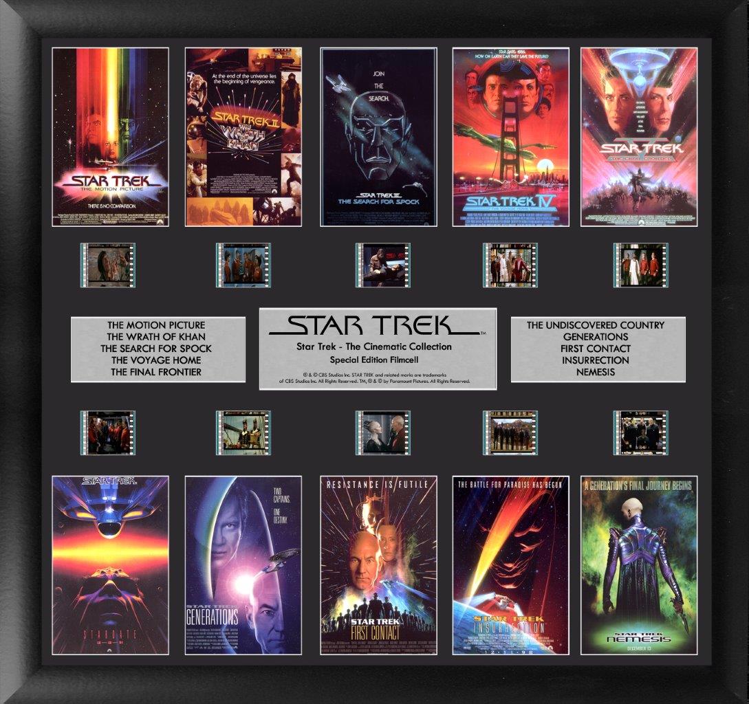 Star Trek The Cinematic Collection FilmCells Presentation Montage Wall Art USFC2834