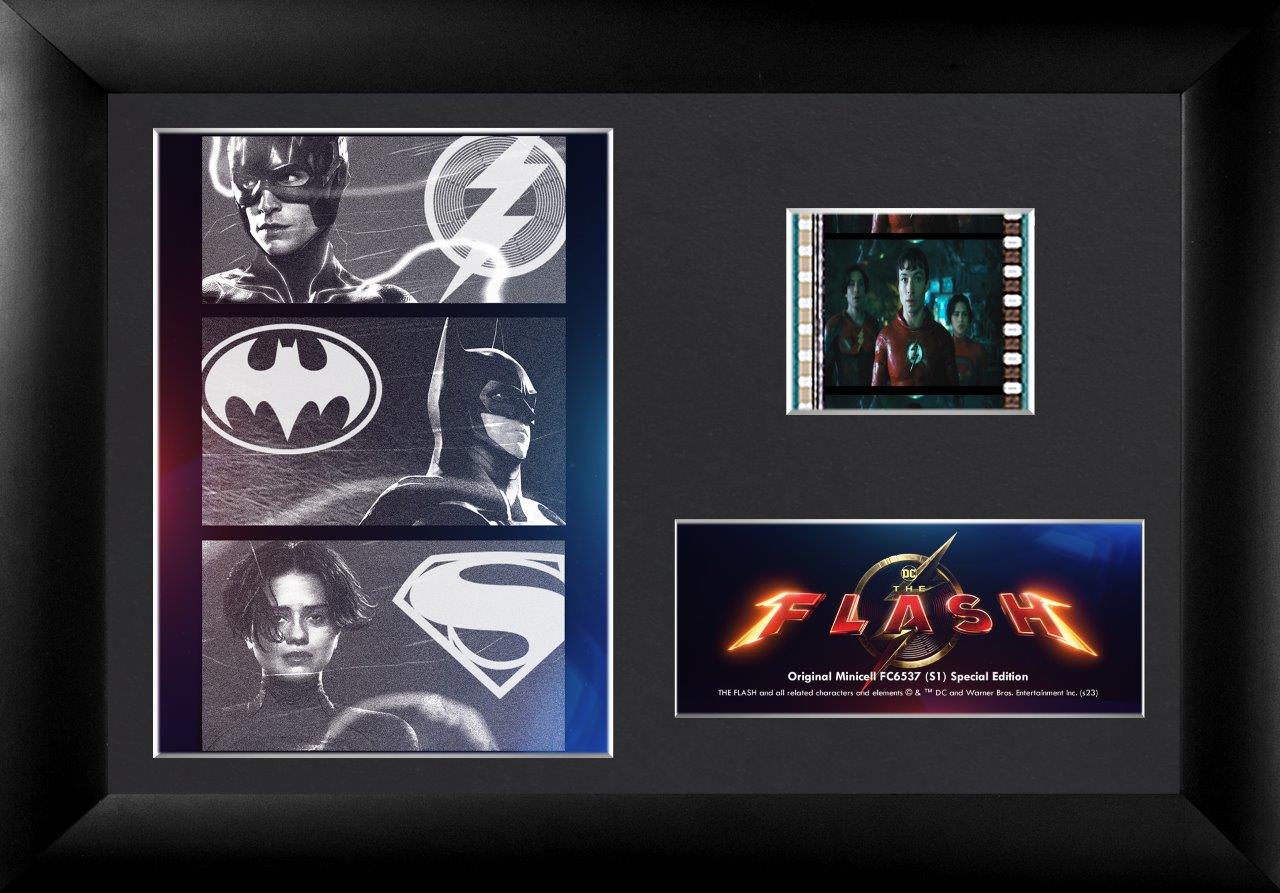 The Flash Movie (Justice League Logos) Minicell FilmCells Framed Desktop Presentation USFC6537