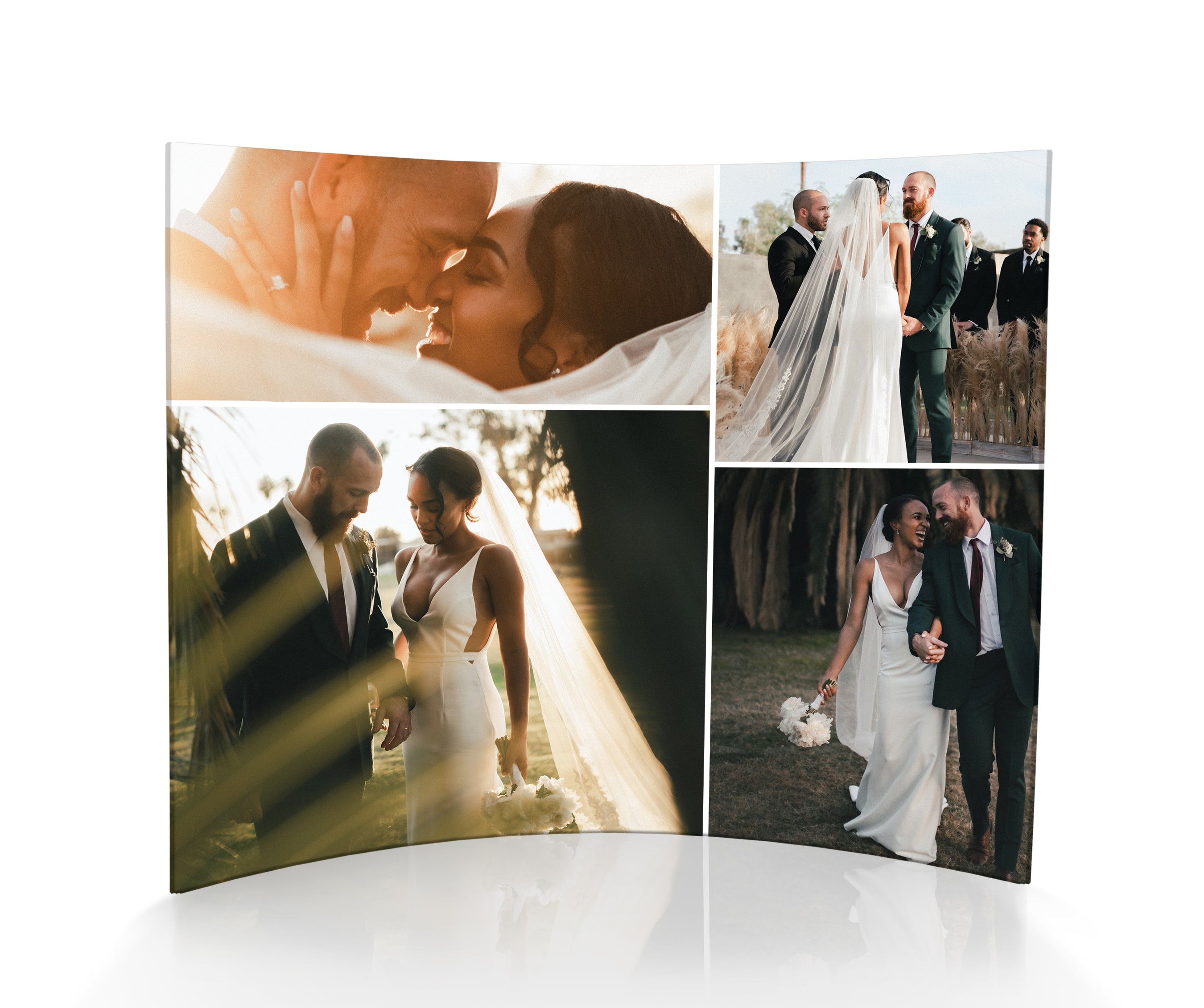 12 x 10 Curved Acrylic Print - 4 Photo Collage