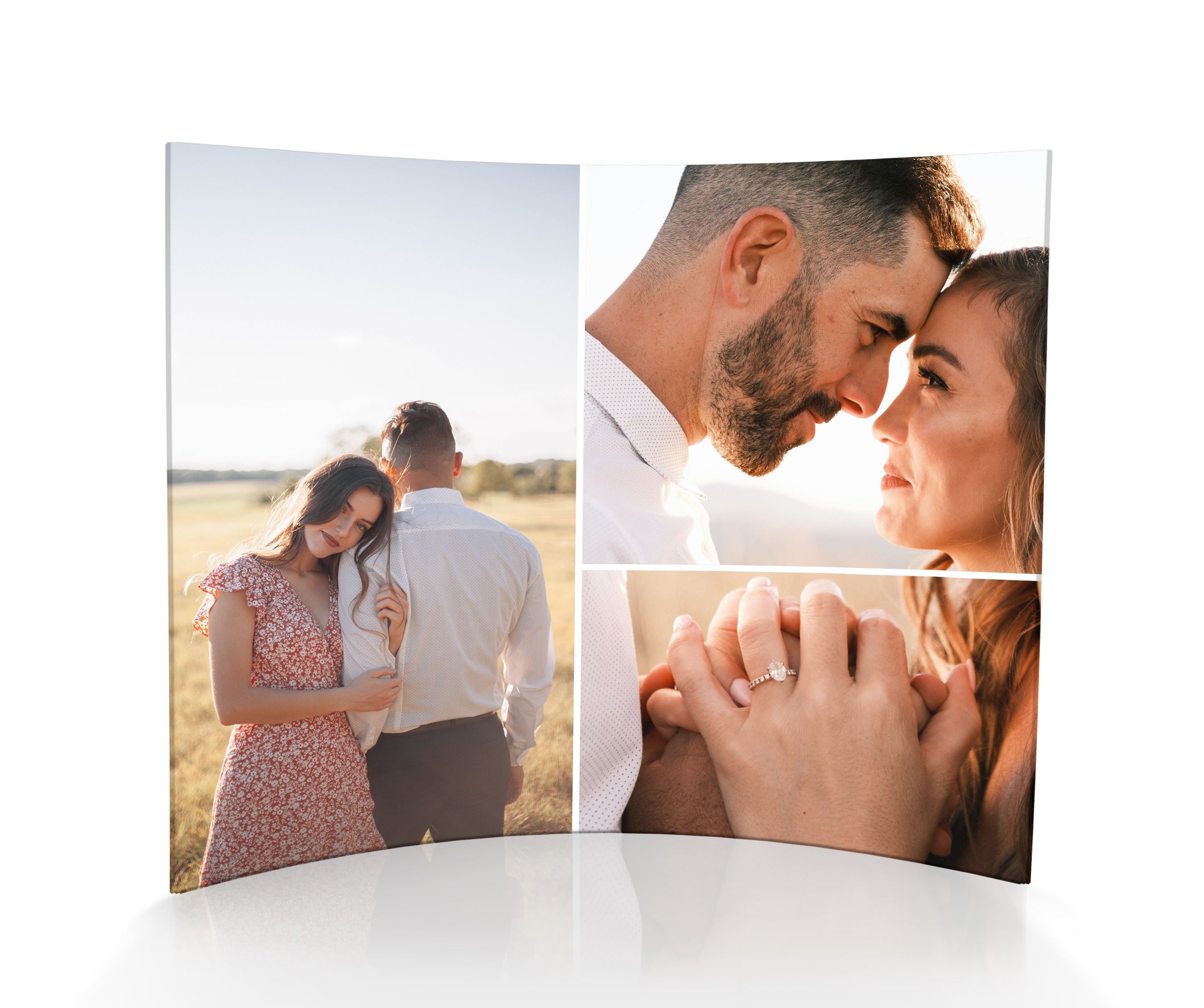 12 x 10 Curved Acrylic Print - 3 Photo Collage