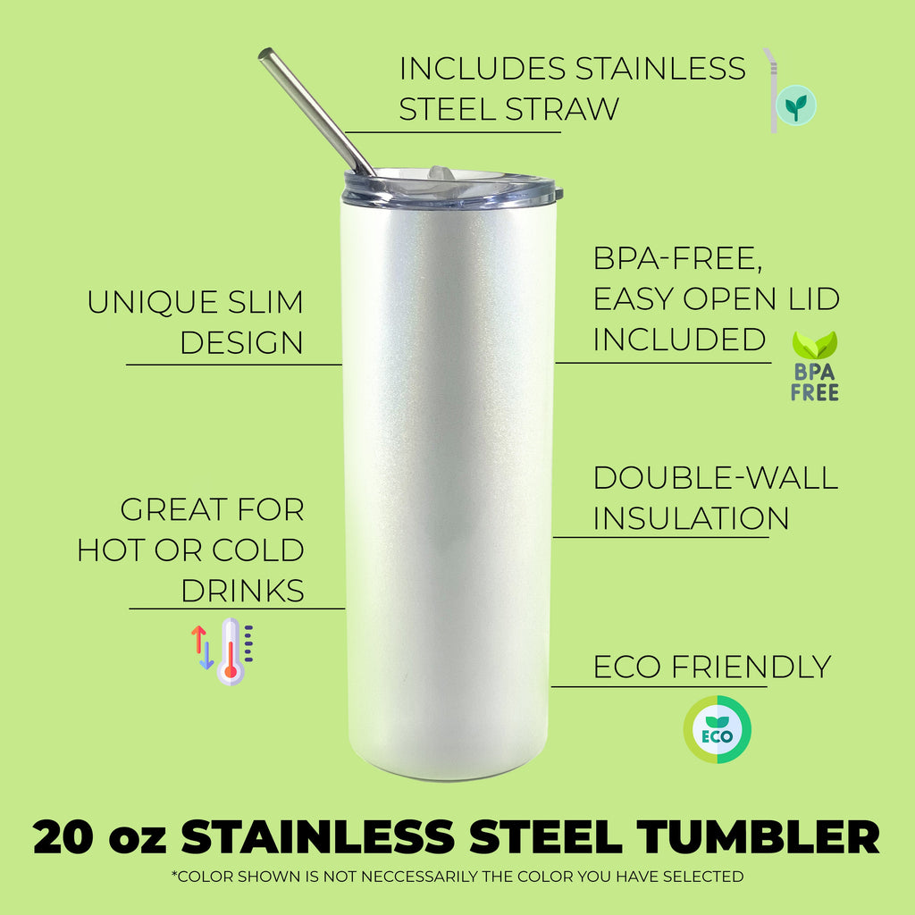 Trend Setters Original (Boho Rainbow - Personalized) 20 Oz Stainless Steel Travel Tumbler with Straw