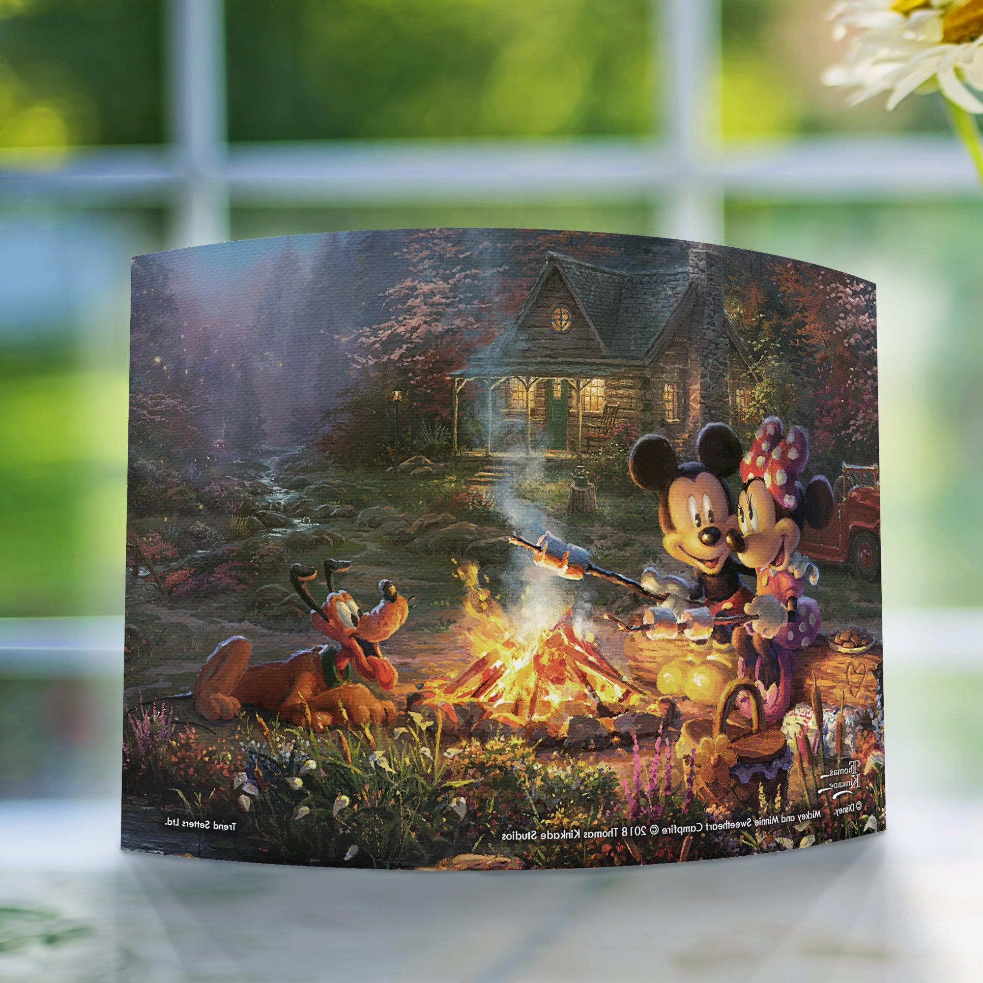 Disney (Mickey and Minnie Sweetheart Campfire) 7" x 5" Curved Acrylic Print ACP0705CUR338