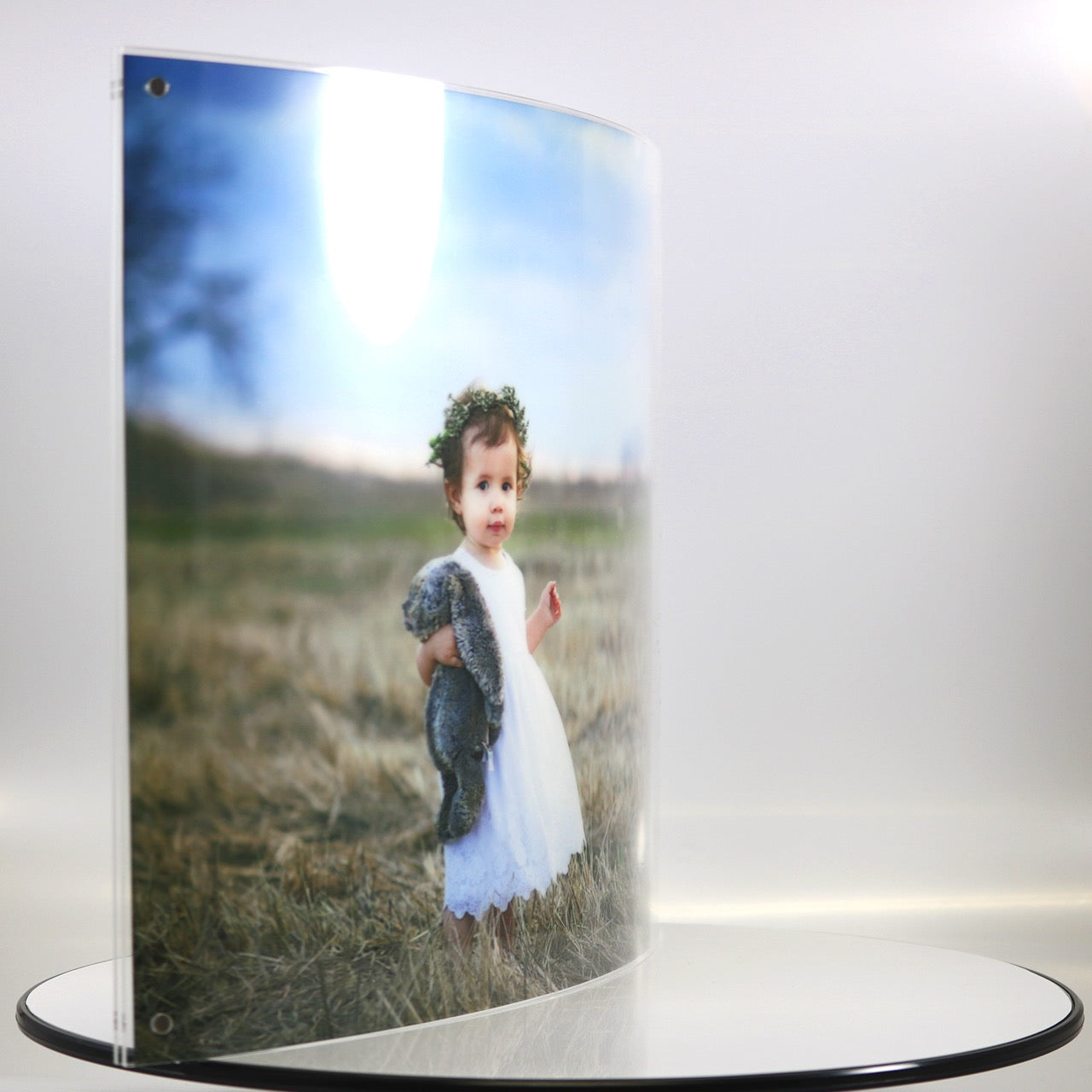 10" x 7" Lightpix™ Everlasting Photo Print Insert + Curved Acrylic Interchangeable Tabletop Frame PF1007HH