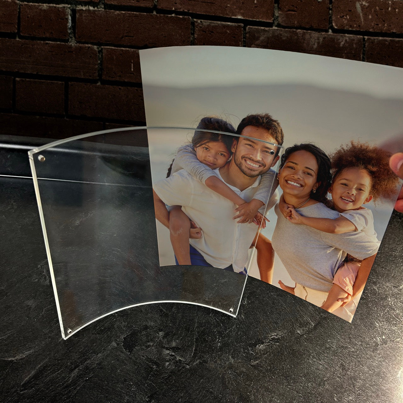 12" x 14" Lightpix™ Everlasting Photo Print Insert + Curved Acrylic Interchangeable Tabletop Frame PF1214HH