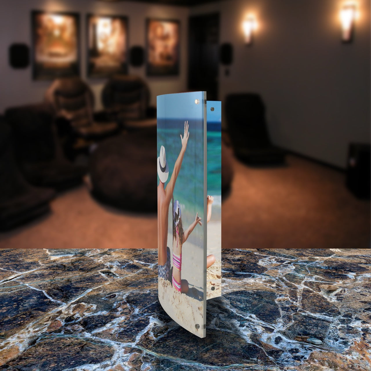 14" x 10" Lightpix™ Everlasting Photo Print Insert + Curved Acrylic Interchangeable Tabletop Frame PF1410HH