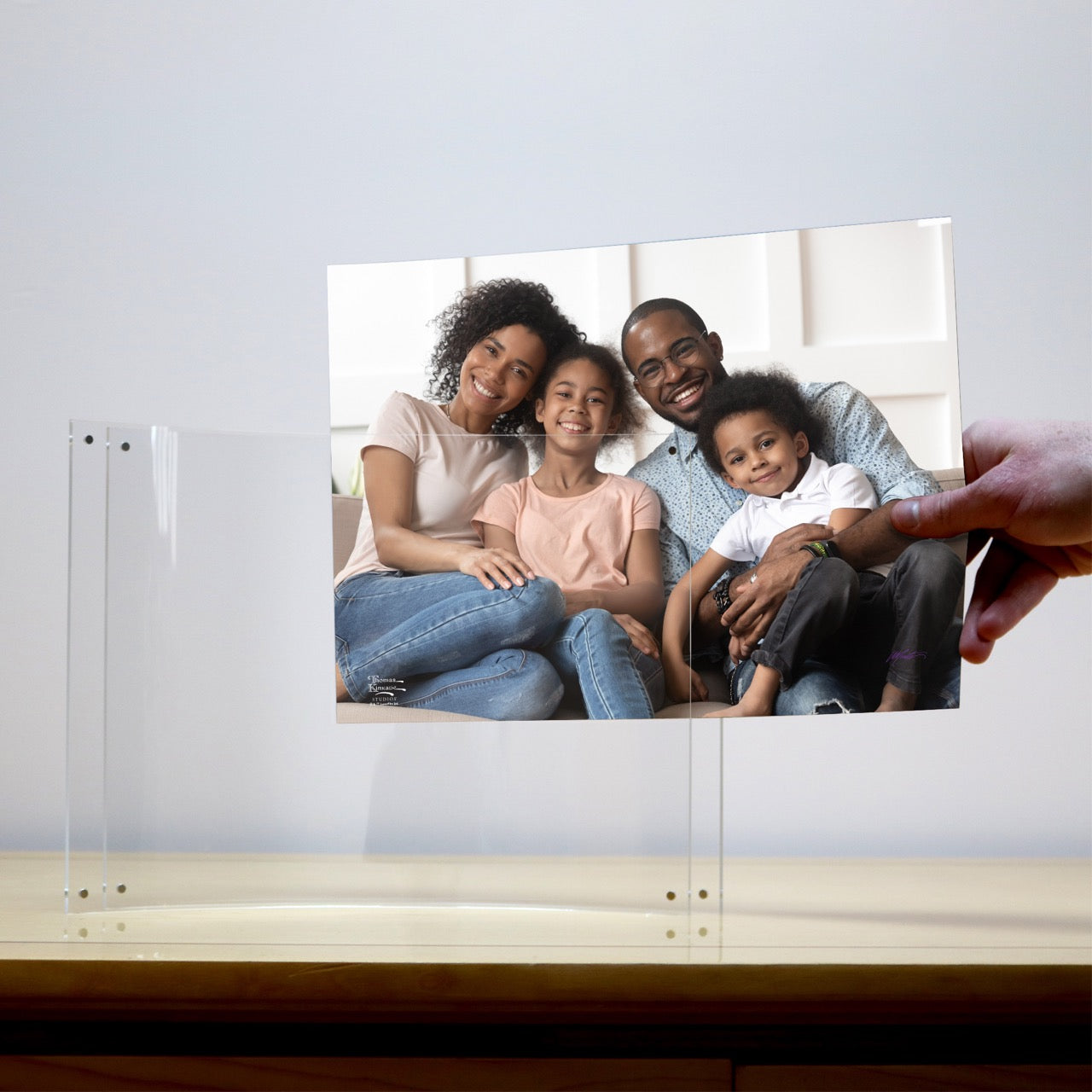 14" x 10" Lightpix™ Everlasting Photo Print Insert + Curved Acrylic Interchangeable Tabletop Frame PF1410HH