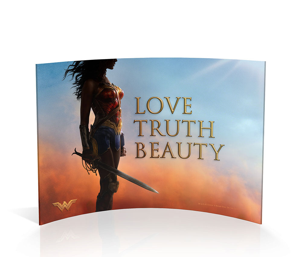 Wonder Woman (Love Truth Beauty) 7" x 5" Curved Acrylic Print ACP0705CUR118