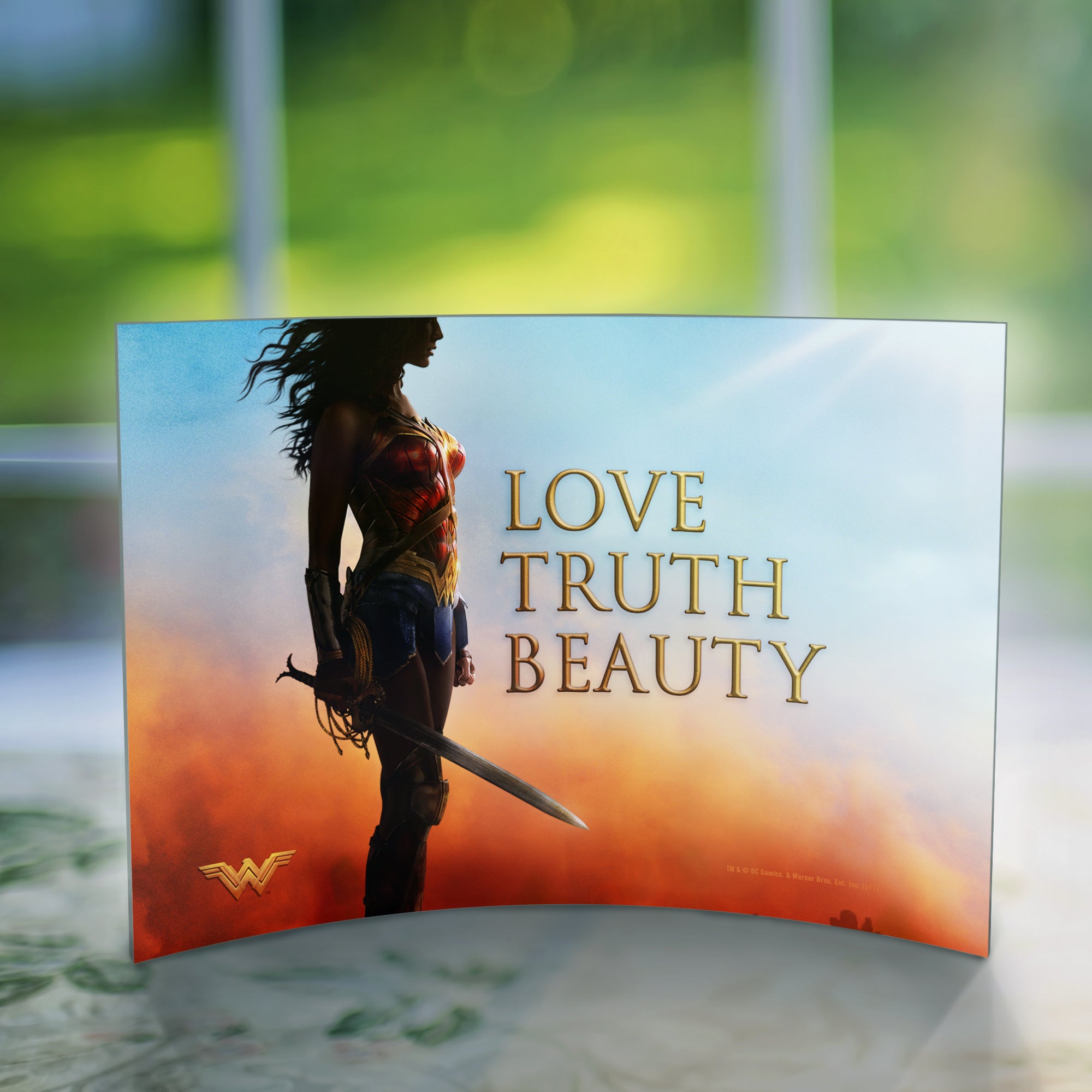 Wonder Woman (Love Truth Beauty) 7" x 5" Curved Acrylic Print ACP0705CUR118