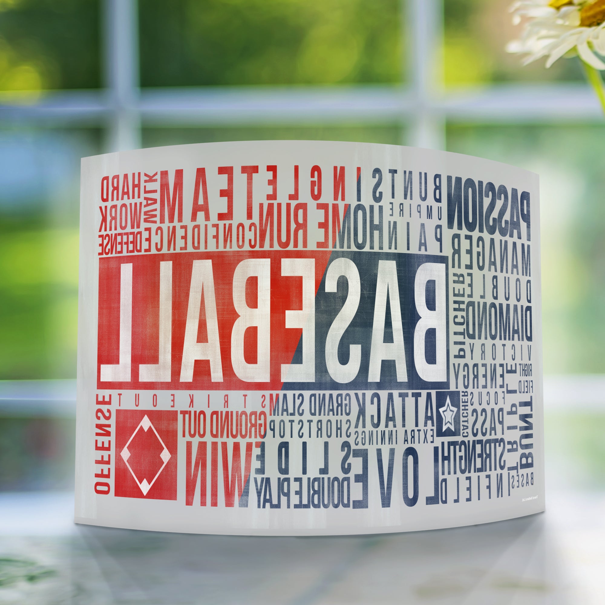 Sports Collection (Baseball Words) 7" x 5" Curved Acrylic Print ACP0705CUR145