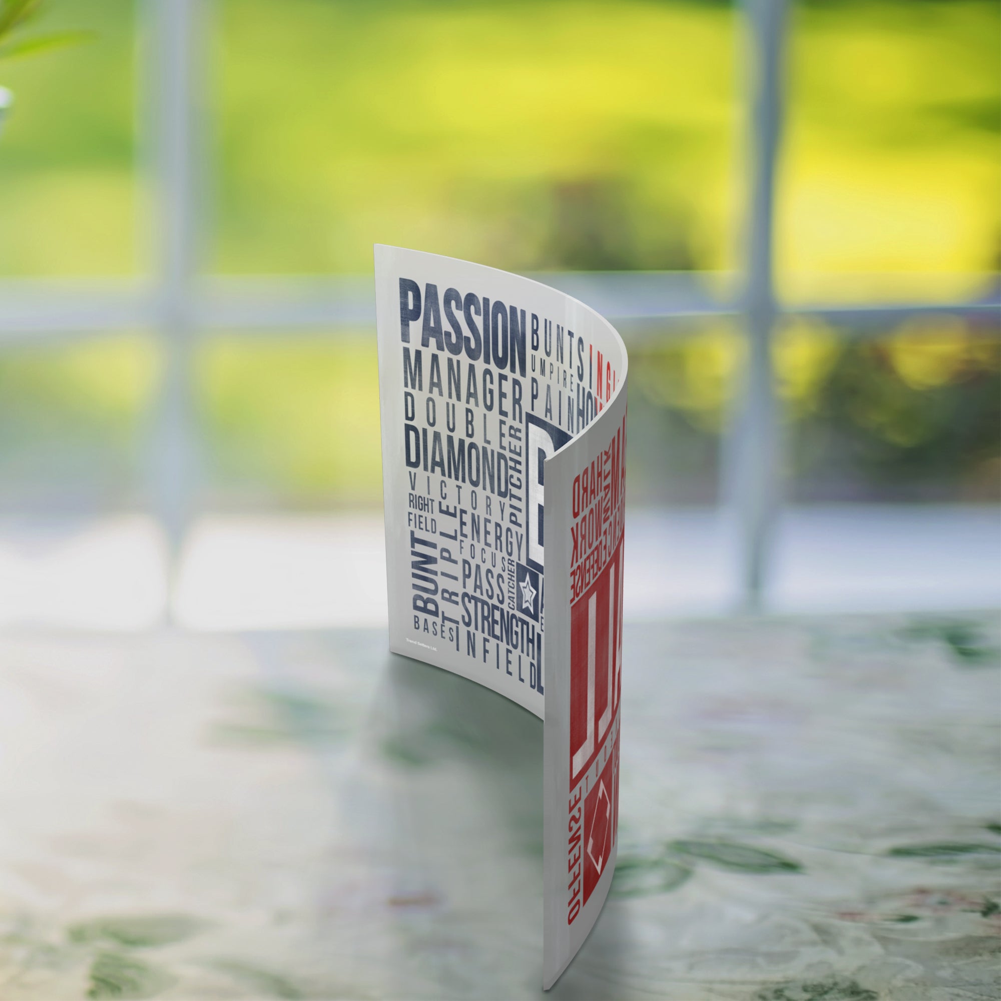 Sports Collection (Baseball Words) 7" x 5" Curved Acrylic Print ACP0705CUR145