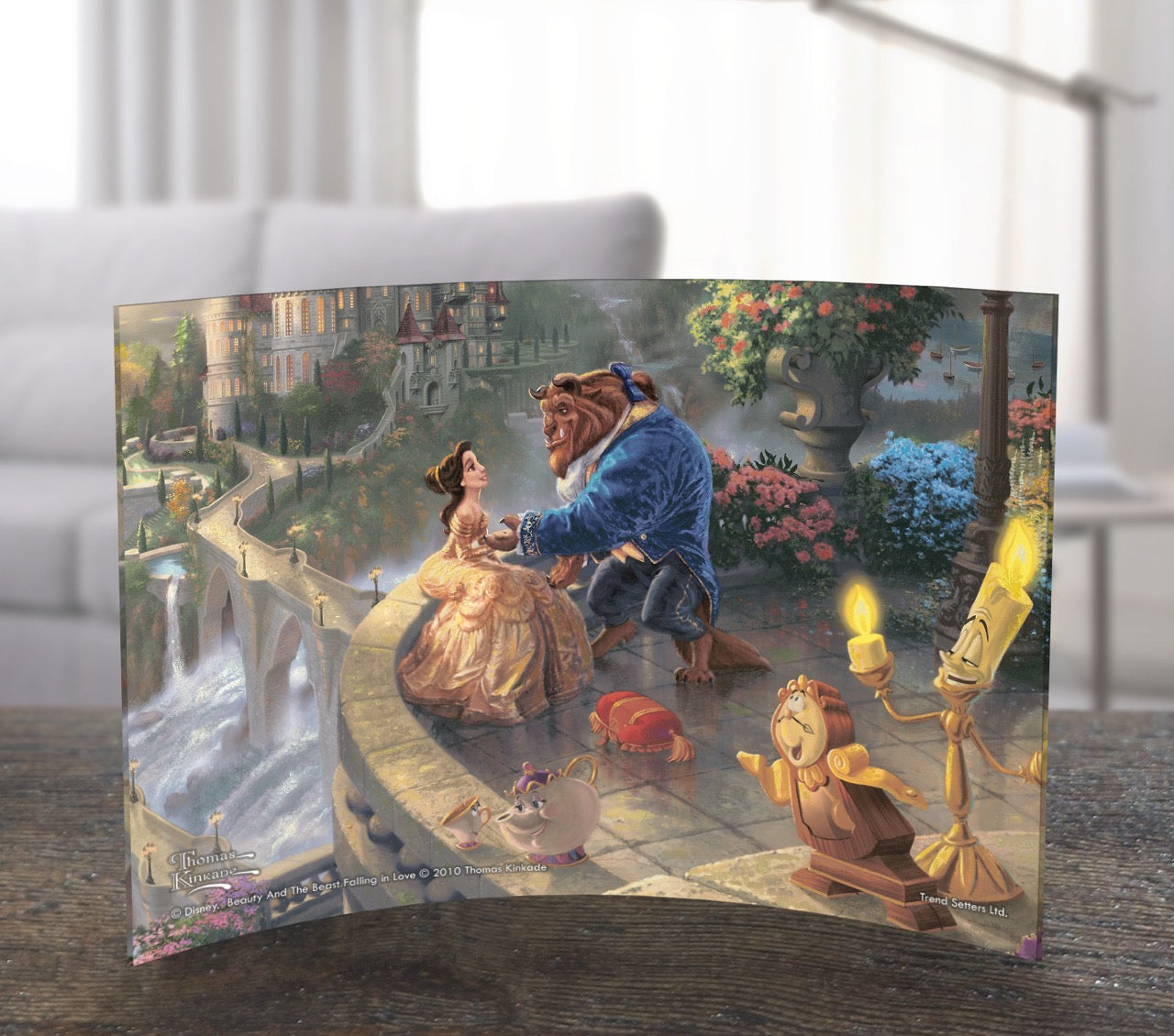 Disney (Beauty and the Beast Falling in Love) 7” x 5” Curved Acrylic Print ACP0705CUR167