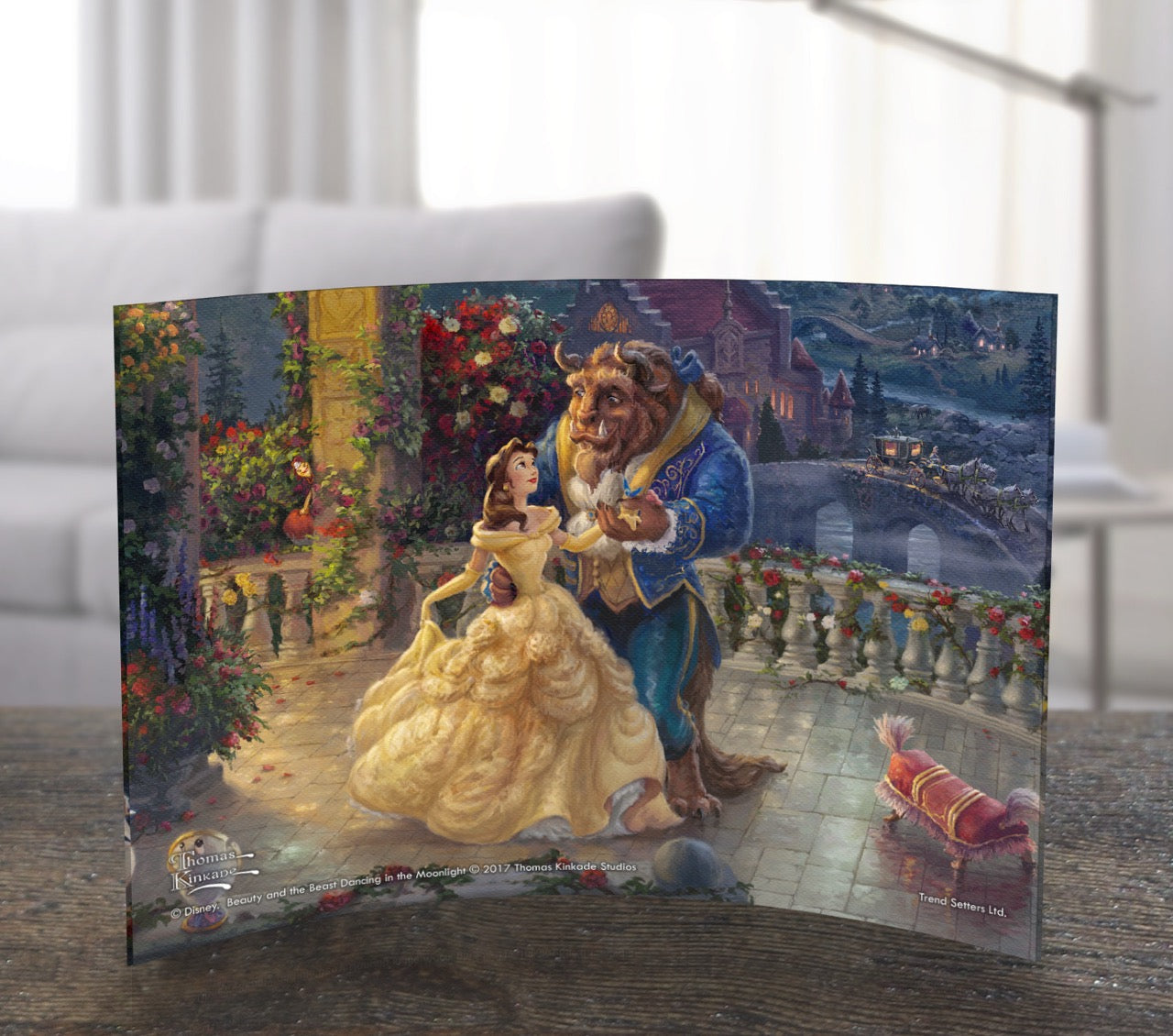 Disney (Beauty and the Beast Dancing in the Moonlight) 7” x 5” Curved Acrylic Print ACP0705CUR168