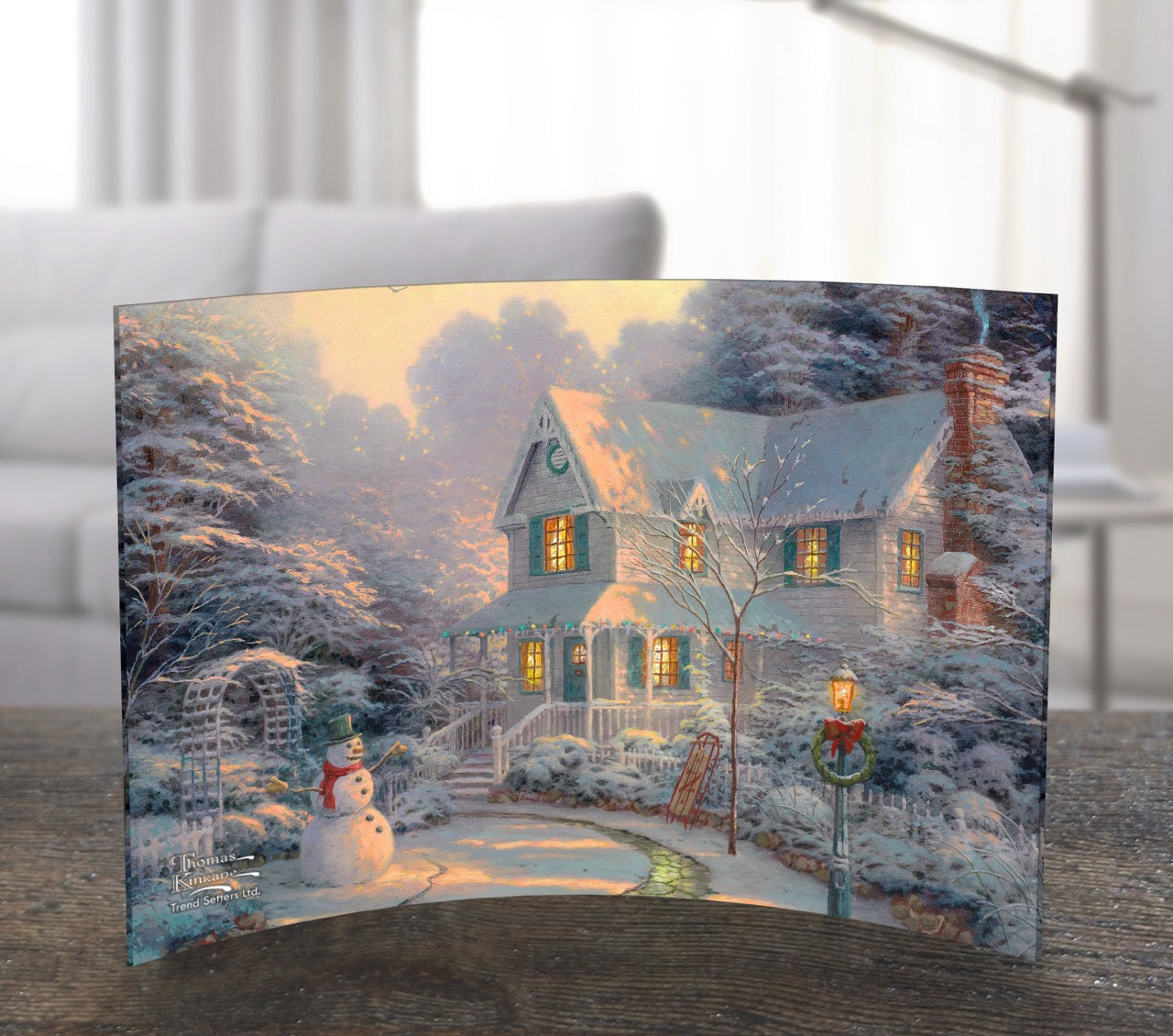 Thomas Kinkade (Night Before Christmas) 7" x 5" Curved Acrylic Print ACP0705CUR230
