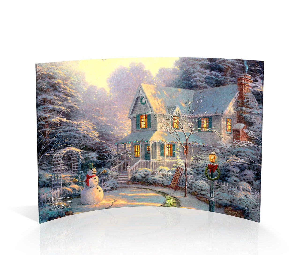 Thomas Kinkade (Night Before Christmas) 7" x 5" Curved Acrylic Print ACP0705CUR230