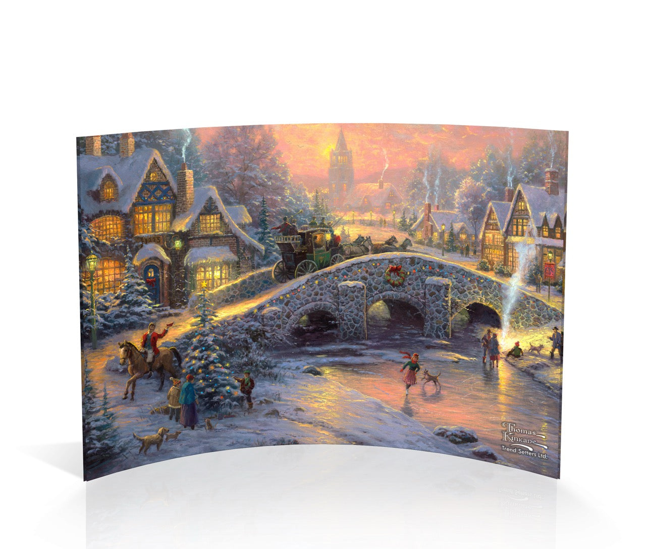Thomas Kinkade (Spirit of Christmas) 7" x 5" Curved Acrylic Print ACP0705CUR231