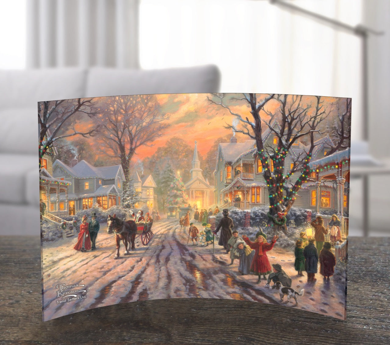 Thomas Kinkade (Victorian Christmas Carol) 7" x 5" Curved Acrylic Print ACP0705CUR232