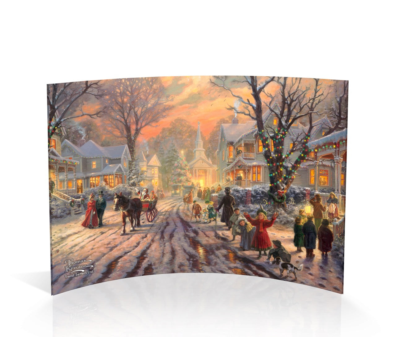 Thomas Kinkade (Victorian Christmas Carol) 7" x 5" Curved Acrylic Print ACP0705CUR232