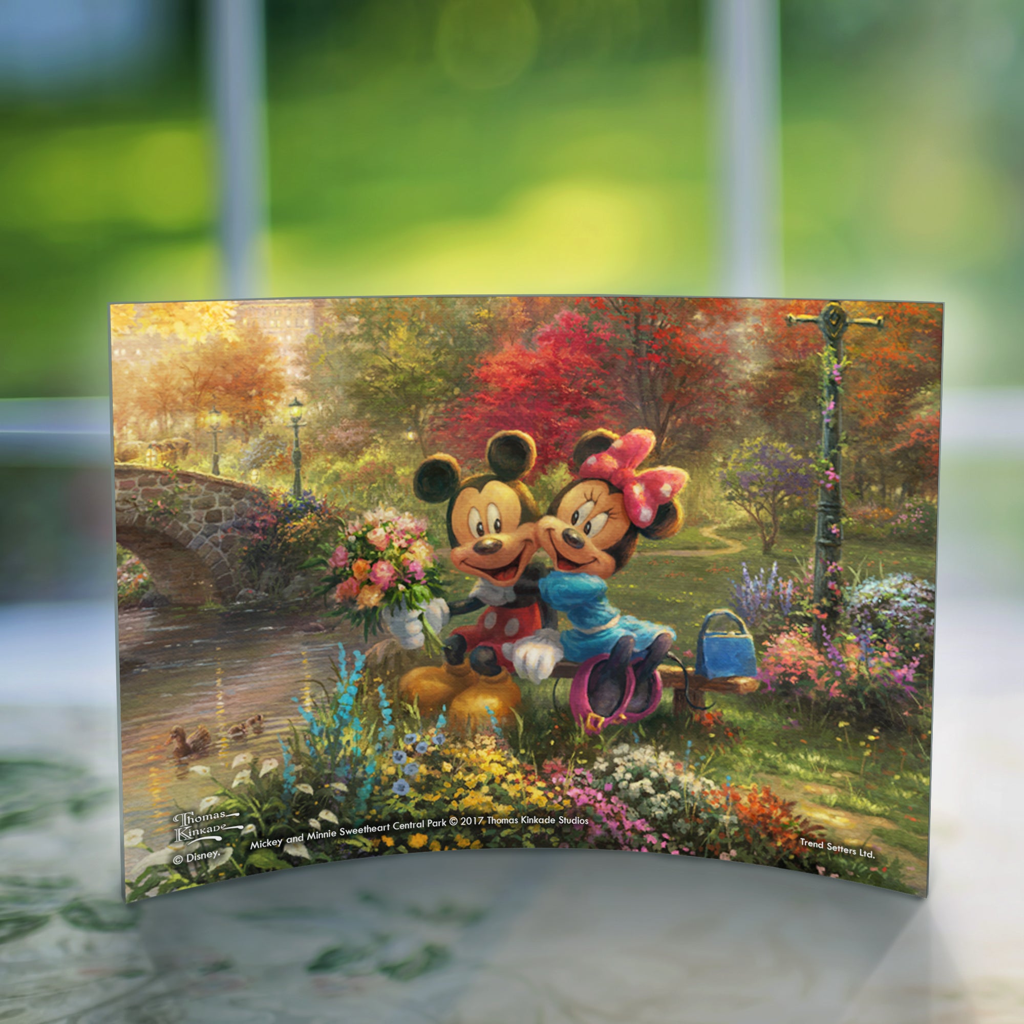 Disney (Mickey and Minnie Sweetheart Central Park) 7" x 5" Curved Acrylic Print ACP0705CUR315