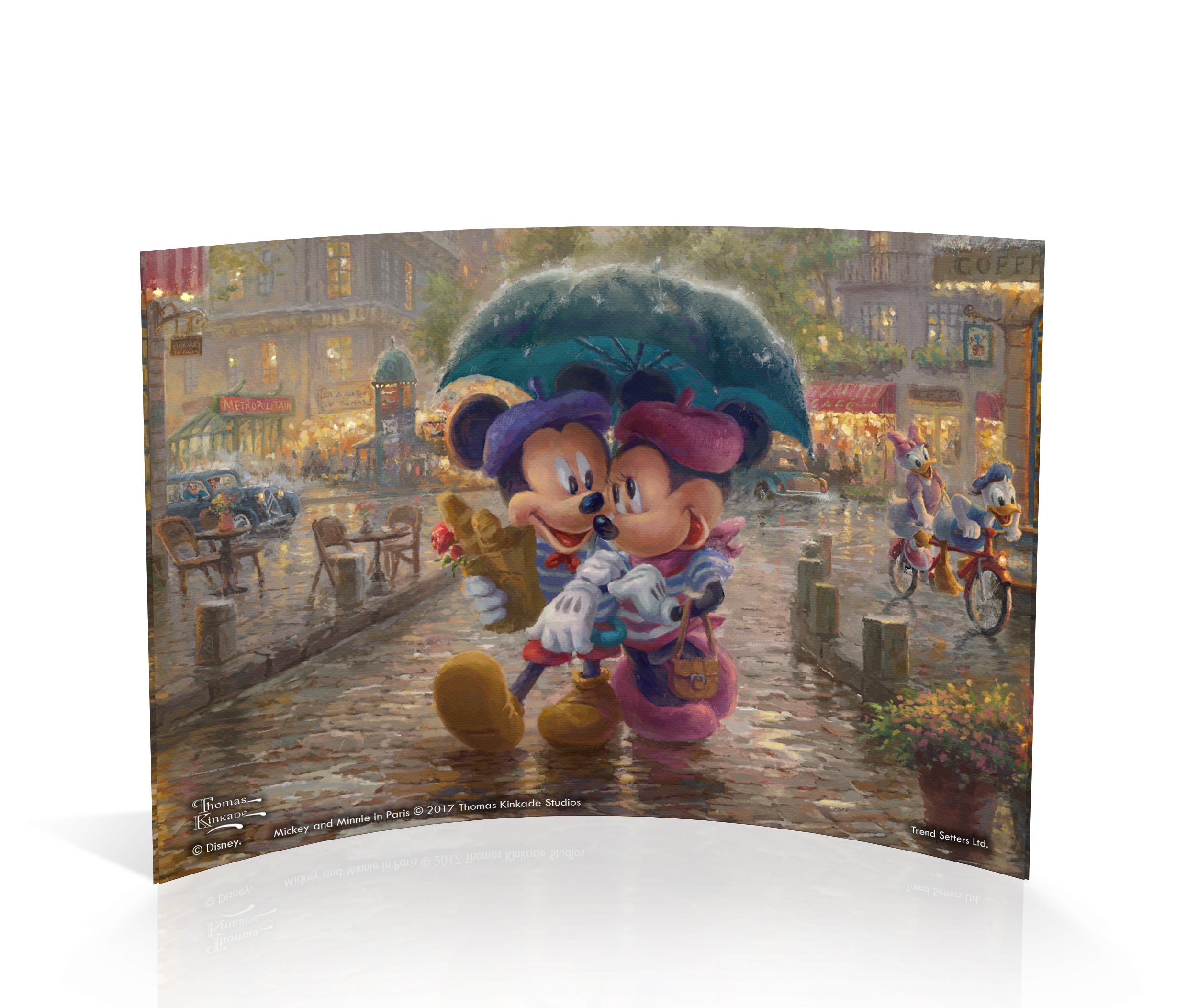 Disney (Mickey and Minnie in Paris) 7" x 5" Curved Acrylic Print ACP0705CUR316