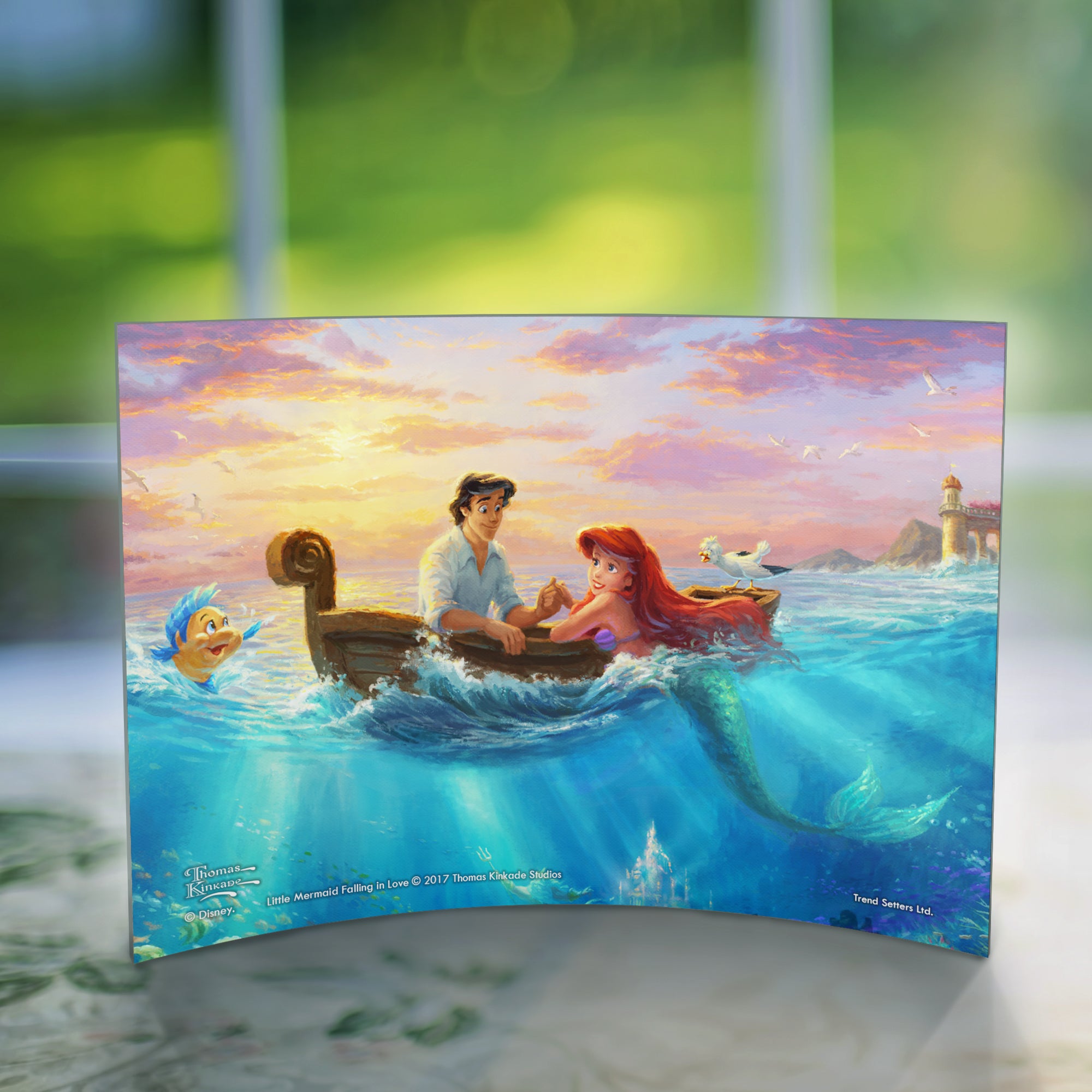 Disney (Little Mermaid Falling in Love) 7" x 5" Curved Acrylic Print ACP0705CUR317