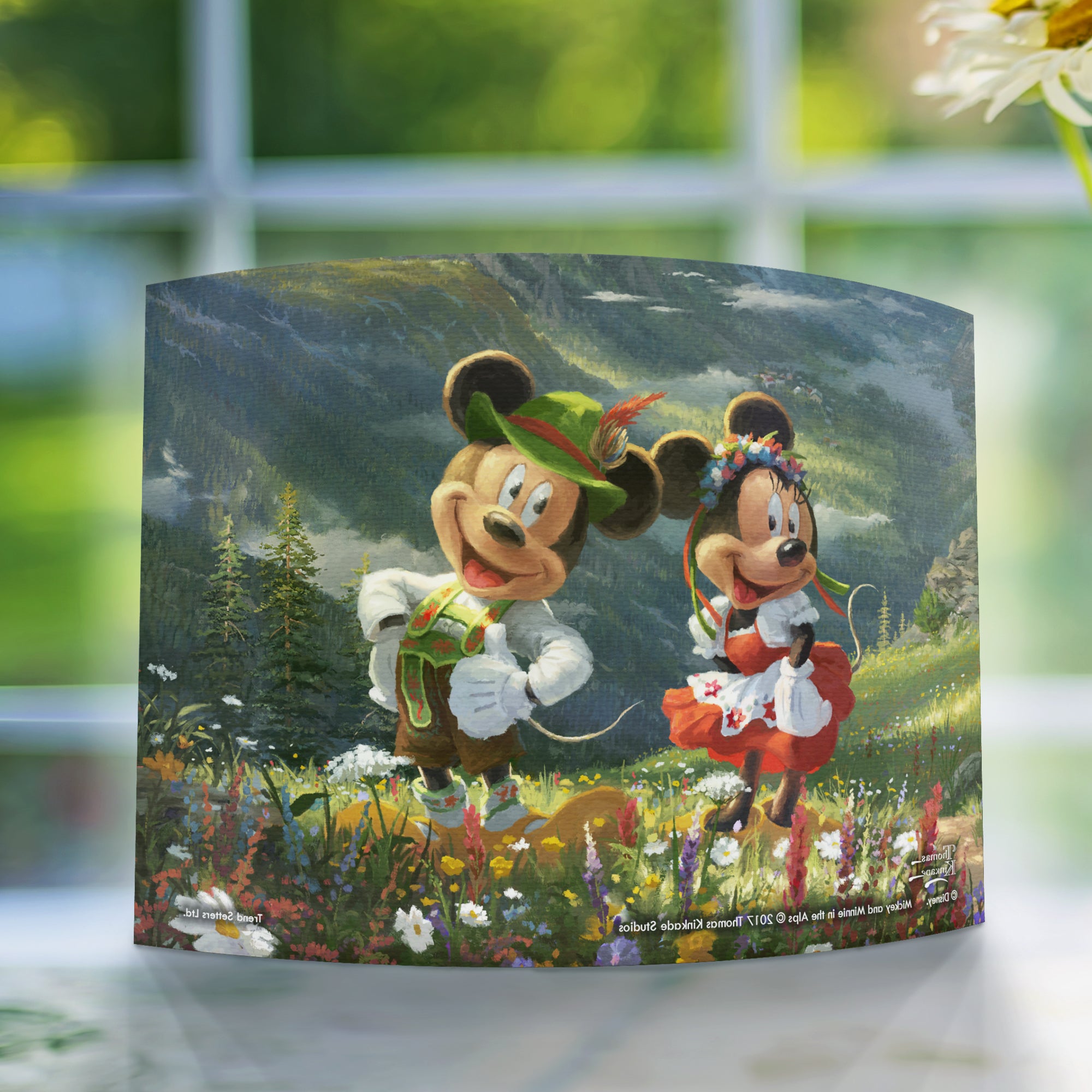 Disney (Mickey and Minnie Mouse in the Swiss Alps) 7" x 5" Curved Acrylic Print ACP0705CUR324