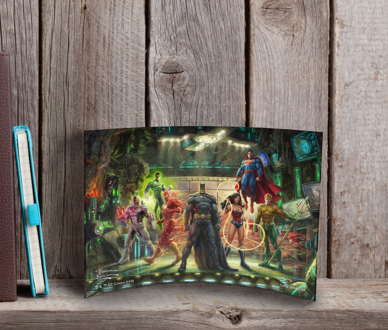 DC Comics Thomas Kinkade Studios (The Justice League) 7” x 5” Curved Acrylic Print ACP0705CUR372