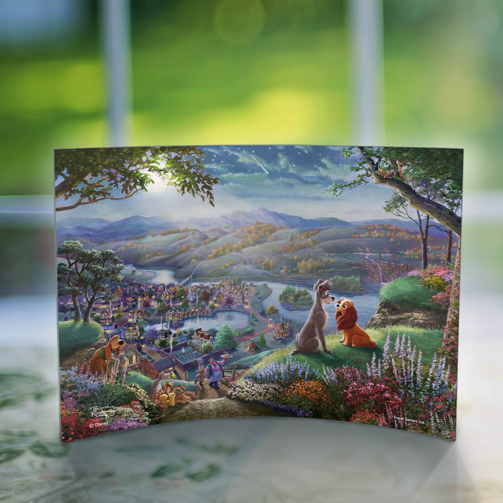 Disney (Lady and the Tramp Falling in Love) 7" x 5" Curved Acrylic Print ACP0705CUR584