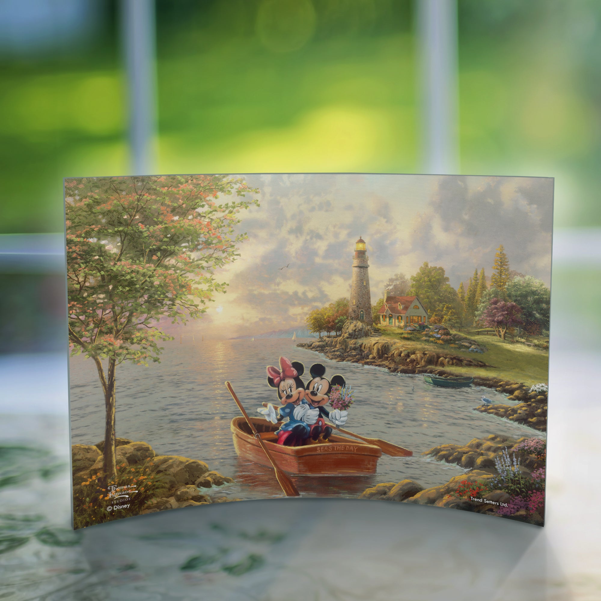 Disney (Mickey and Minnie Lighthouse Cove) 7" x 5" Curved Acrylic Print ACP0705CUR598