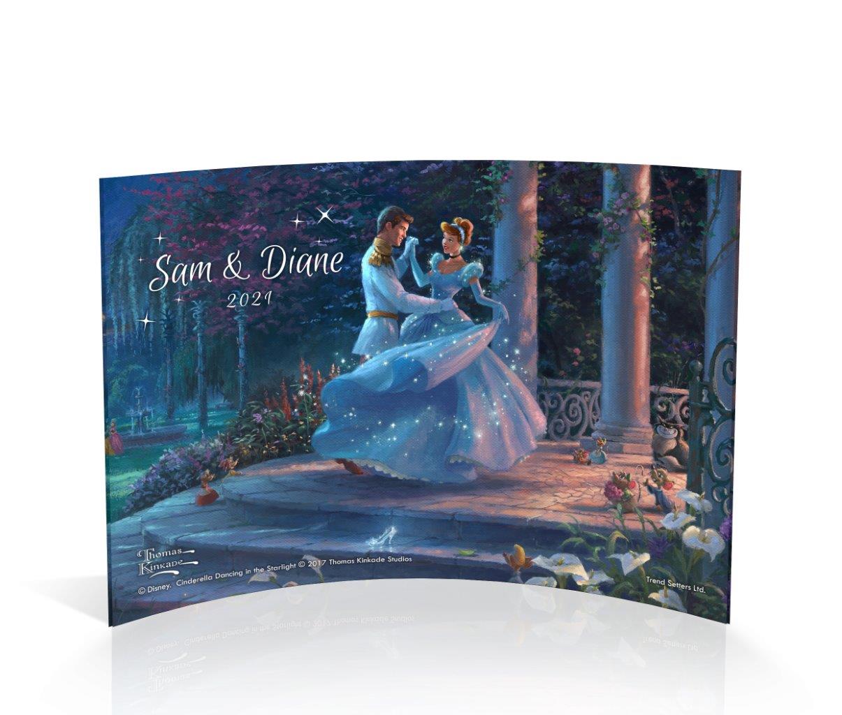 Disney (Cinderella Dancing in the Moonlight - Personalized) 7" x 5" Curved Acrylic Print ACP0705CUR395