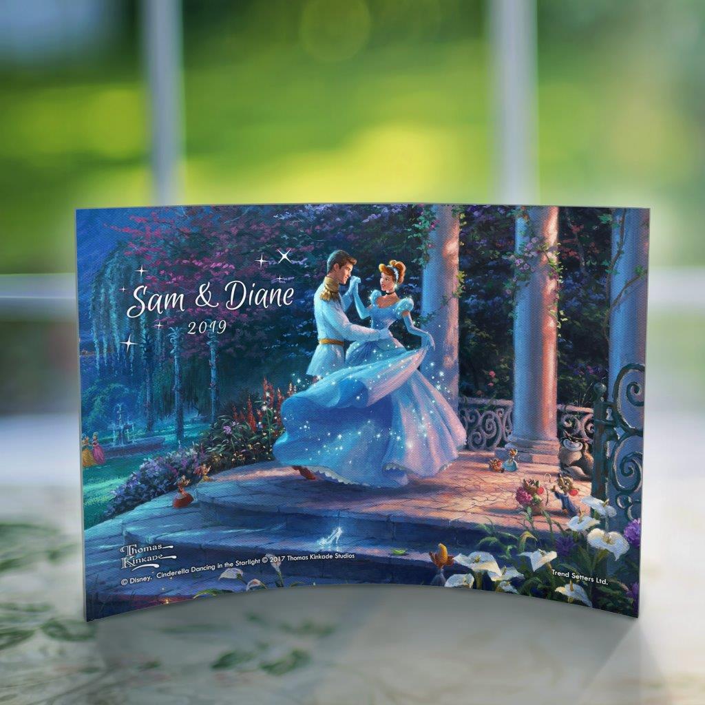 Disney (Cinderella Dancing in the Moonlight - Personalized) 7" x 5" Curved Acrylic Print ACP0705CUR395
