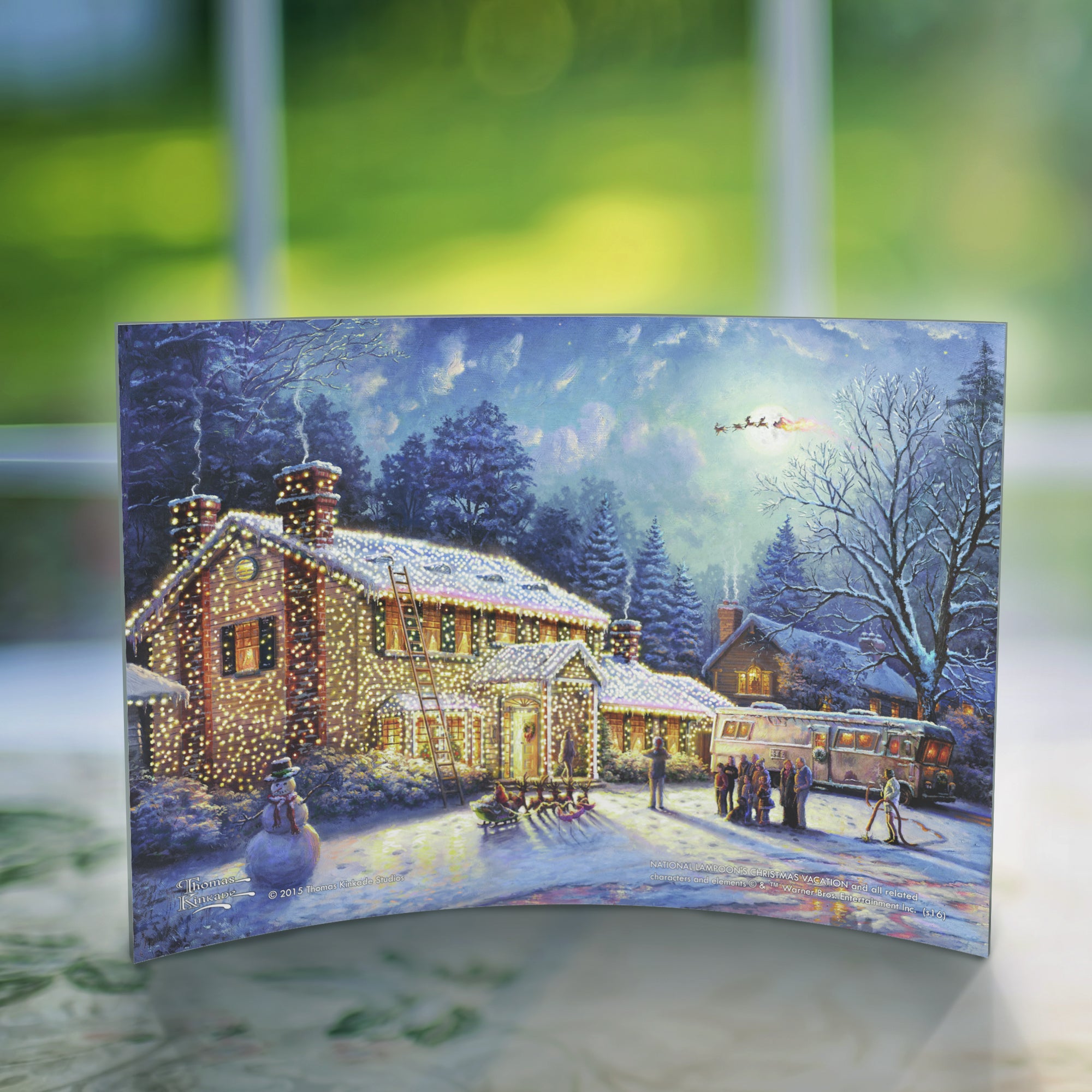 National Lampoons Christmas Vacation (Thomas Kinkade Studios Studios) 10" x 7" Curved Acrylic Print ACP1007CUR035