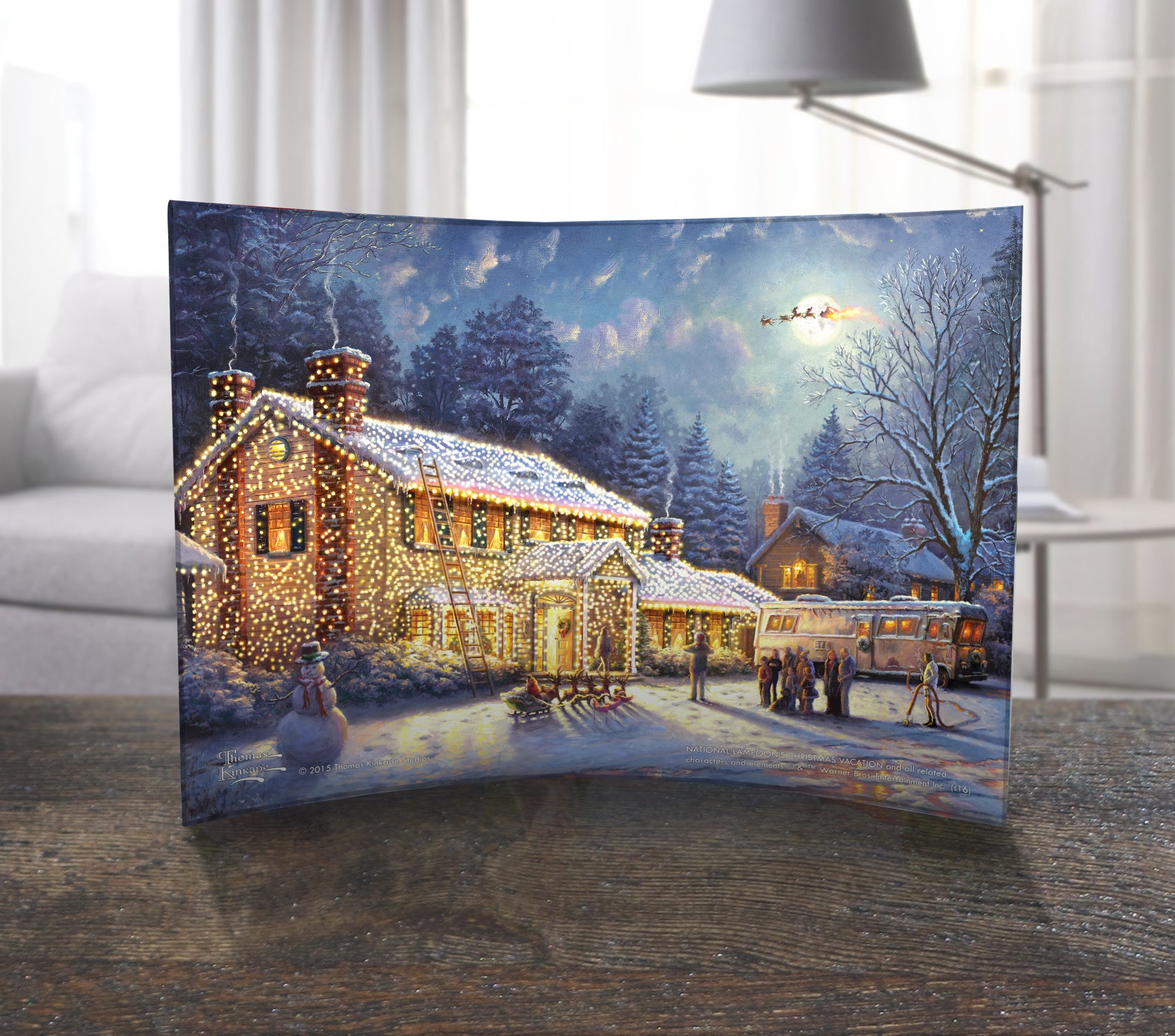 National Lampoons Christmas Vacation (Thomas Kinkade Studios Studios) 10" x 7" Curved Acrylic Print ACP1007CUR035