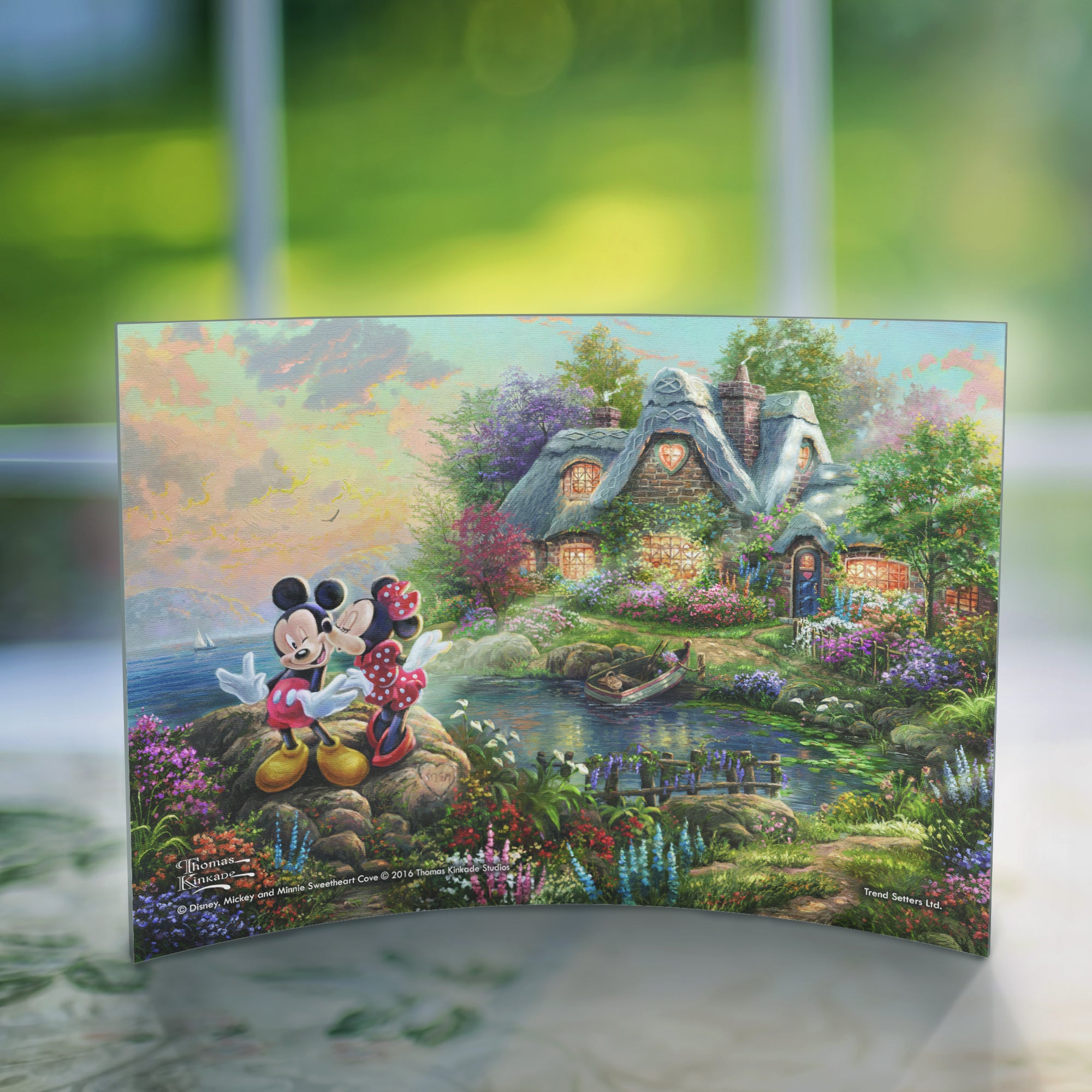 Disney (Mickey and Minnie Sweetheart Cove) 10" x 7" Curved Acrylic Print ACP1007CUR058