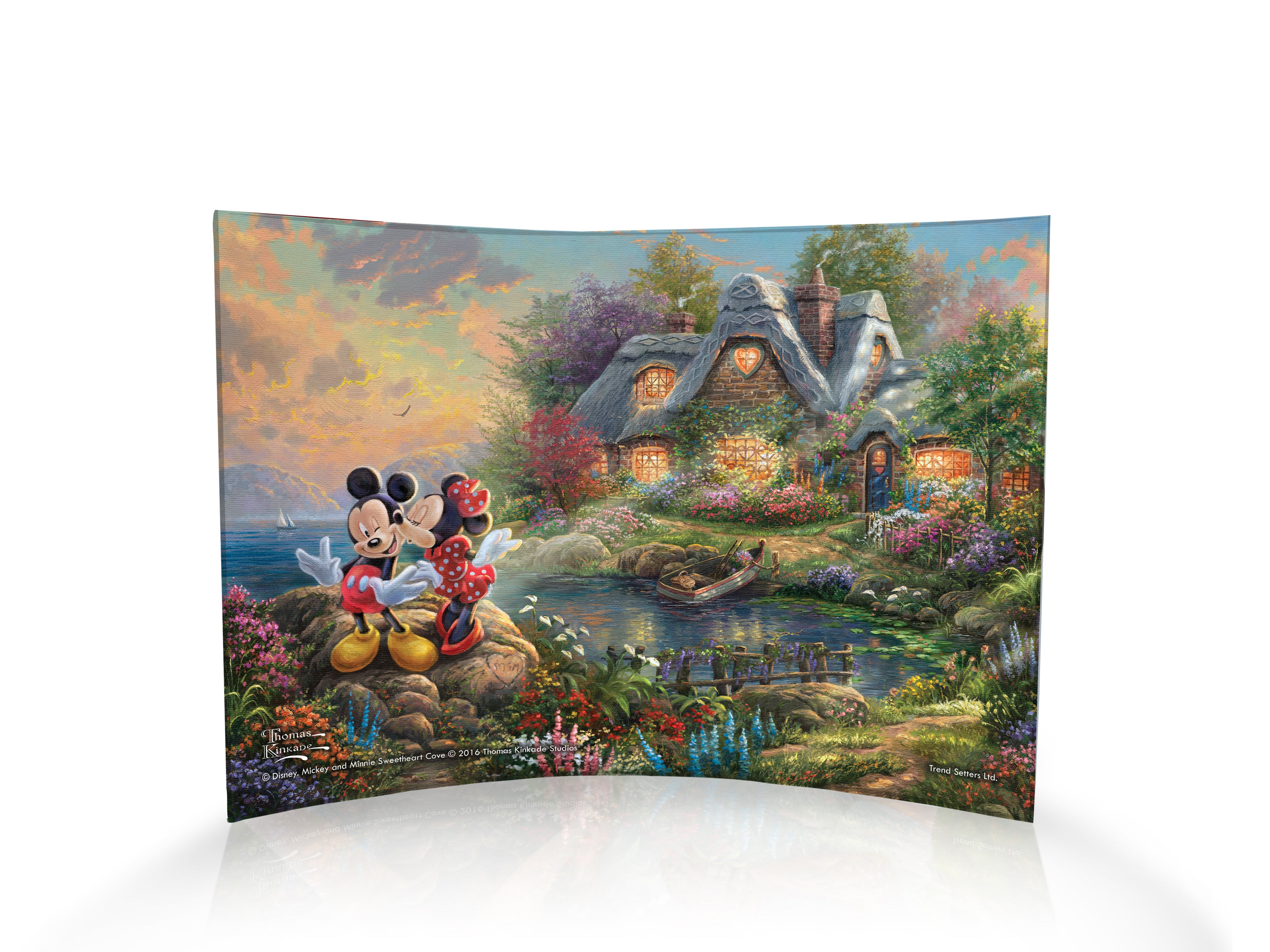 Disney (Mickey and Minnie Sweetheart Cove) 10" x 7" Curved Acrylic Print ACP1007CUR058