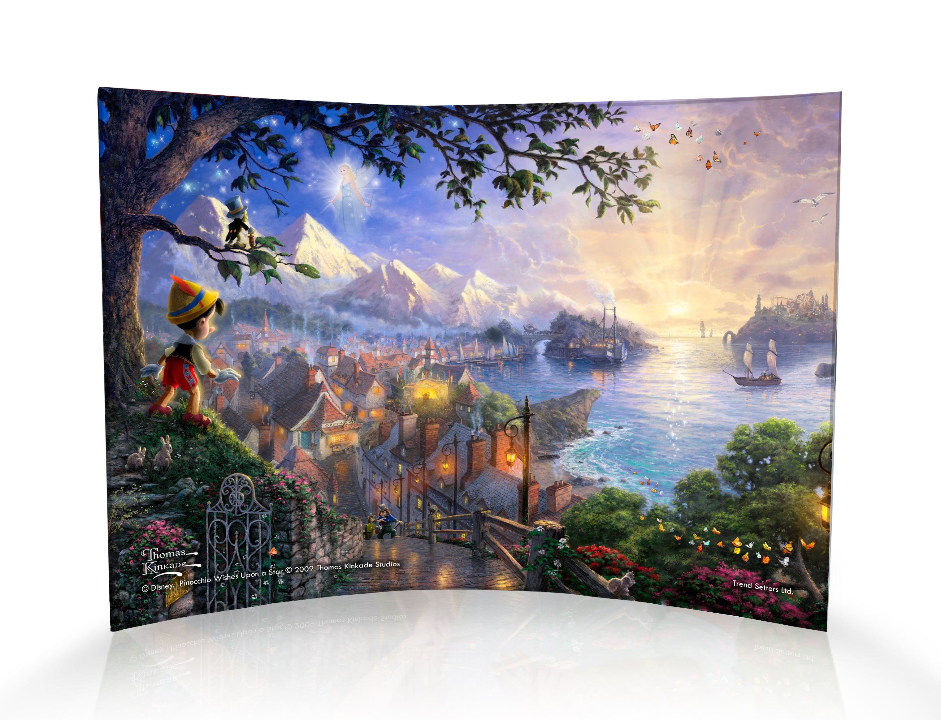 Disney (Pinocchio Wishes Upon a Star) 10" x 7" Curved Acrylic Print ACP1007CUR099