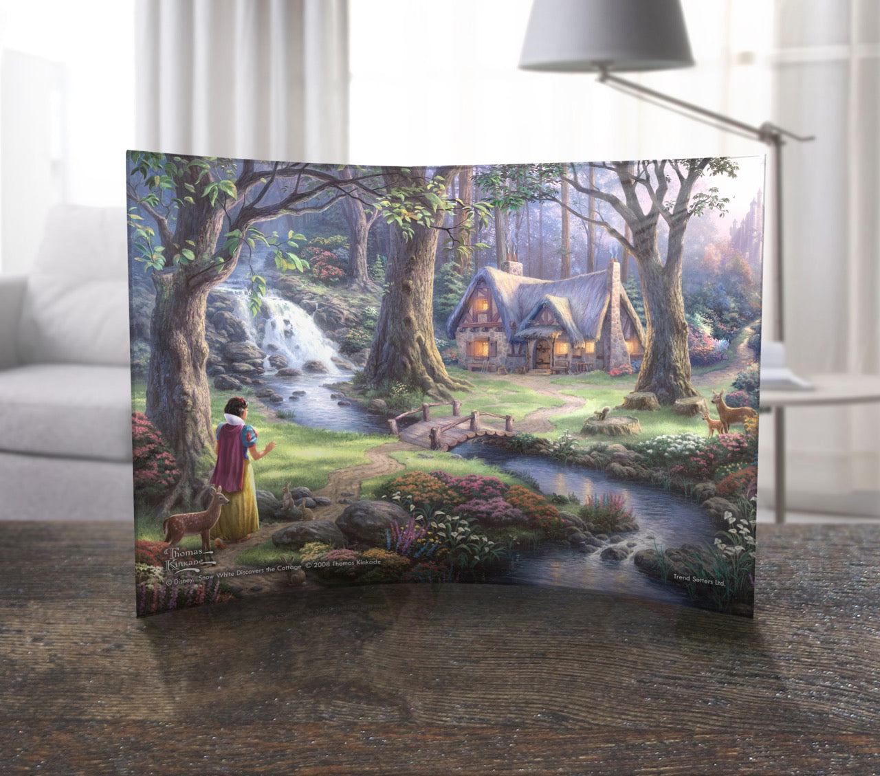 Disney (Snow White Discovers The Cottage ) 10" x 7" Curved Acrylic Print ACP1007CUR103