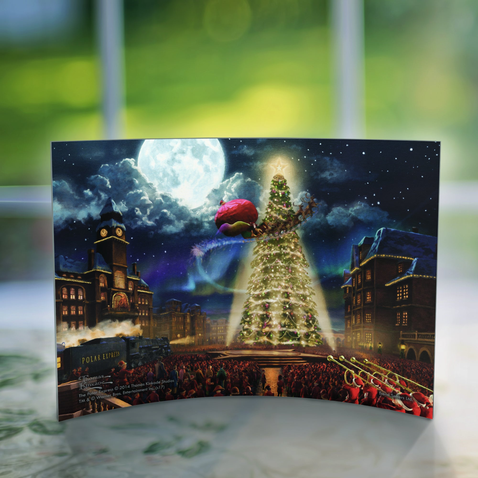 The Polar Express (Thomas Kinkade Studios Studios) 10" x 7" Curved Acrylic Print ACP1007CUR109