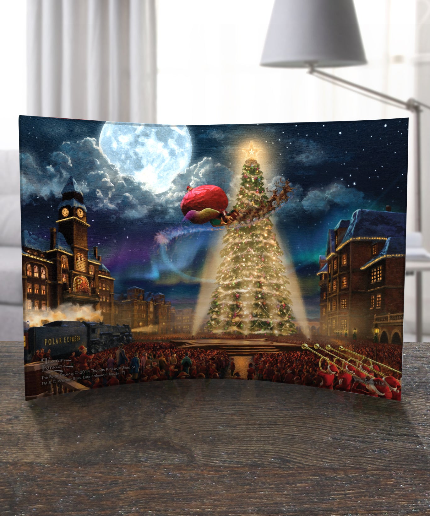 The Polar Express (Thomas Kinkade Studios Studios) 10" x 7" Curved Acrylic Print ACP1007CUR109