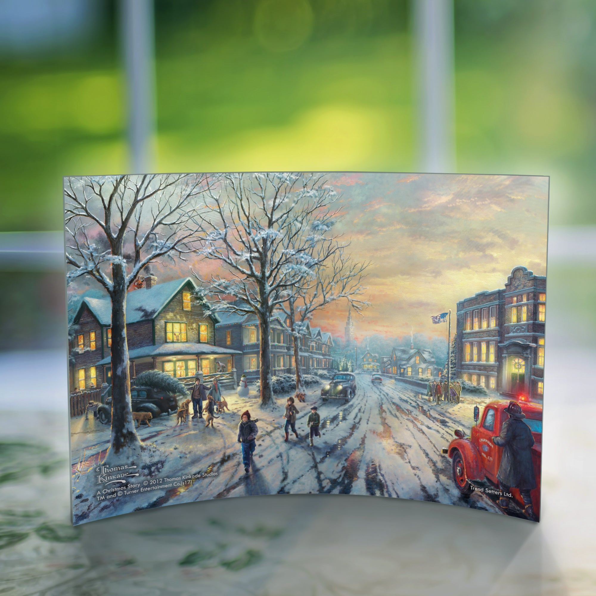 A Christmas Story (Thomas Kinkade Studios Studios) 10" x 7" Curved Acrylic Print ACP1007CUR115