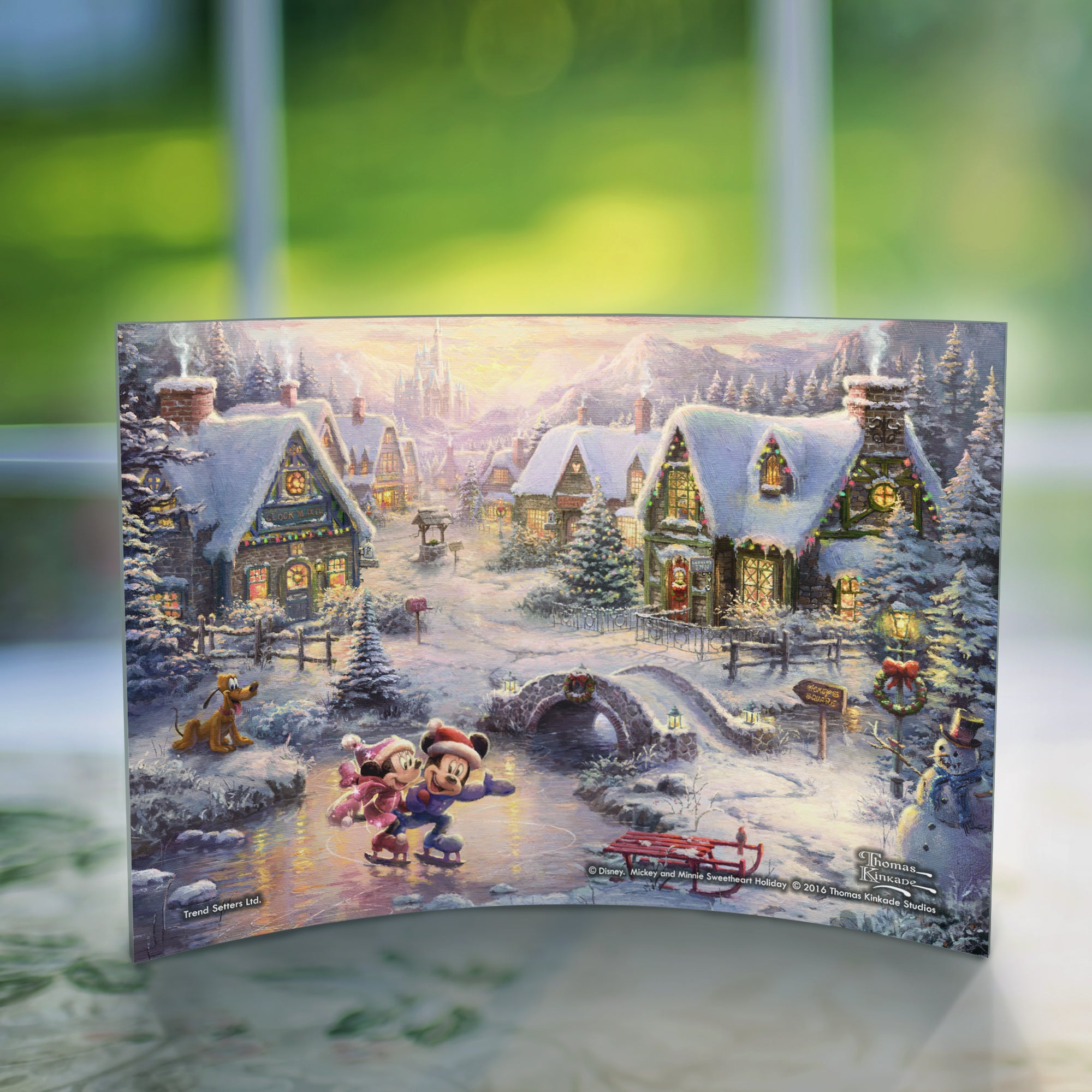 Disney (Mickey and Minnie Sweetheart Holiday) 10" x 7" Curved Acrylic Print ACP1007CUR116