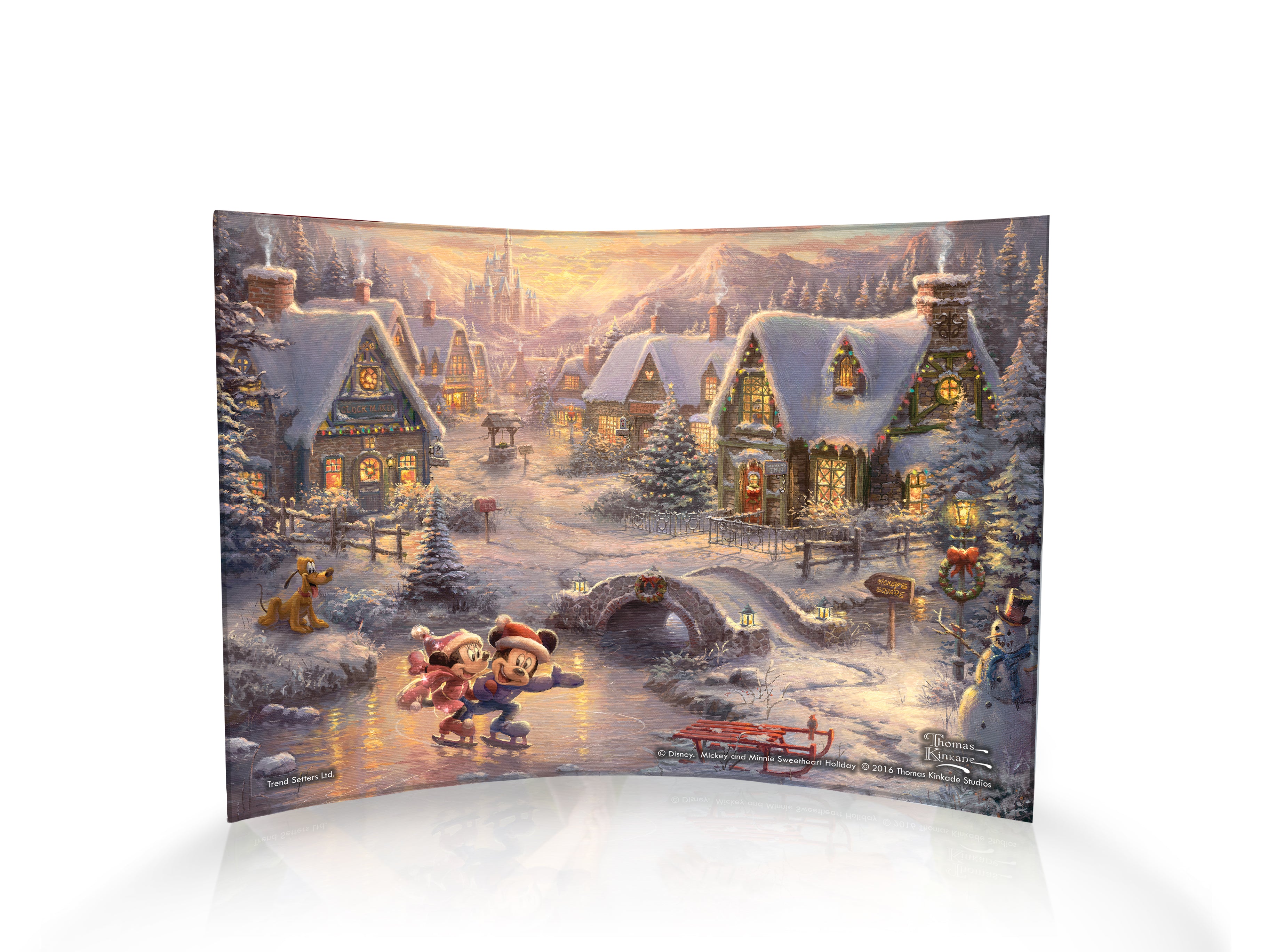 Disney (Mickey and Minnie Sweetheart Holiday) 10" x 7" Curved Acrylic Print ACP1007CUR116