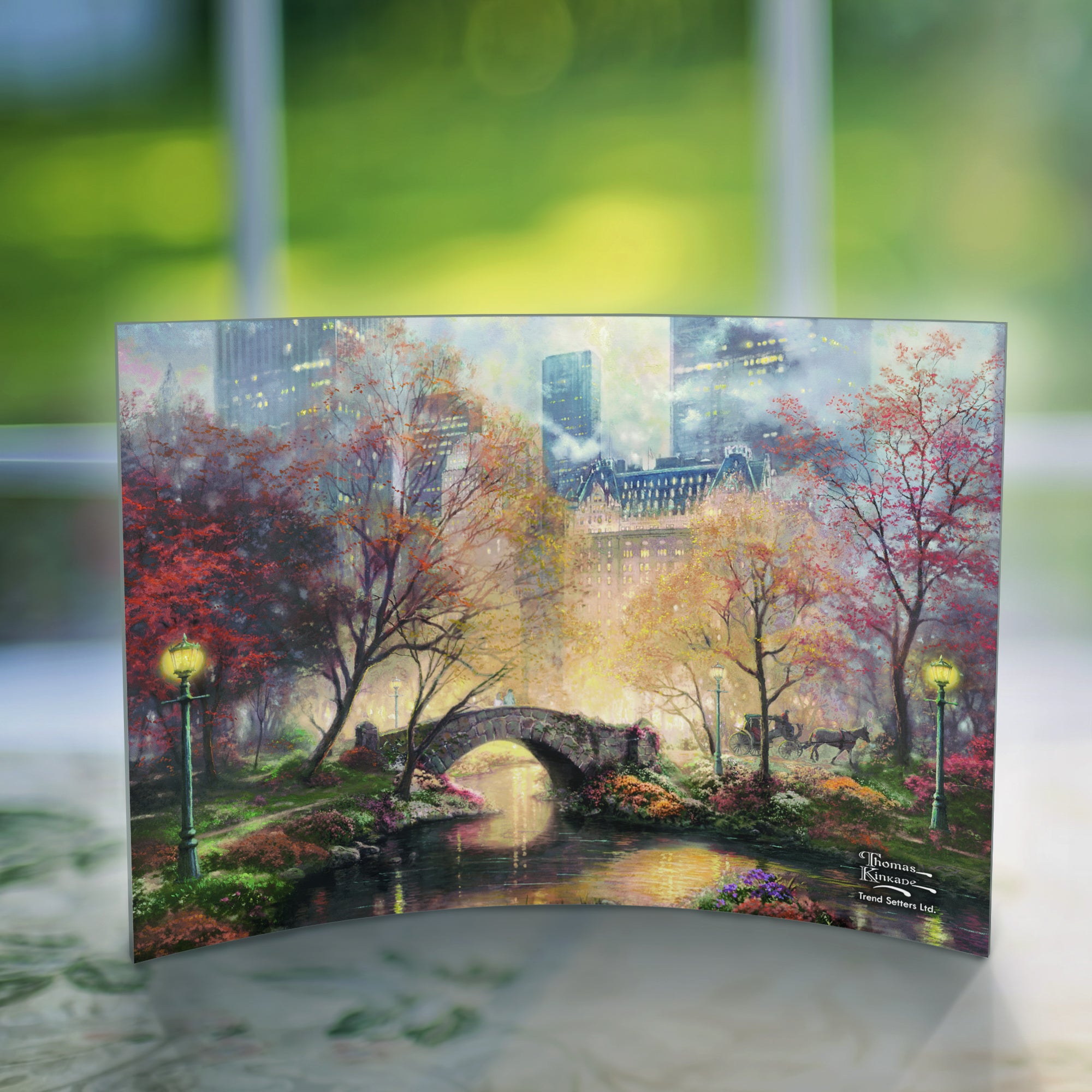 Thomas Kinkade Studios (Central Park in the Fall) 10" x 7" Curved Acrylic Print ACP1007CUR120