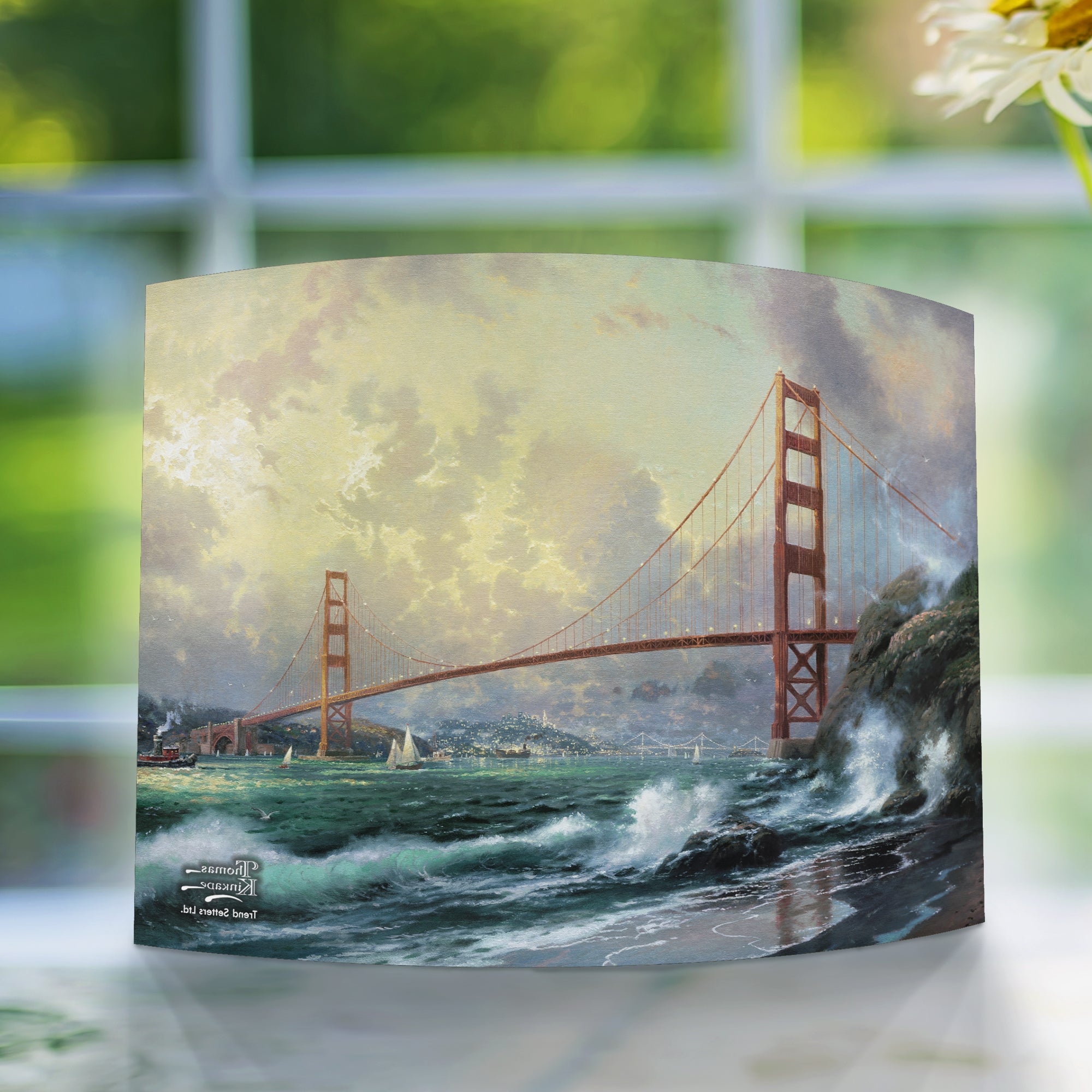Thomas Kinkade Studios (San Francisco, Golden Gate Bridge) 10" x 7" Curved Acrylic Print ACP1007CUR123