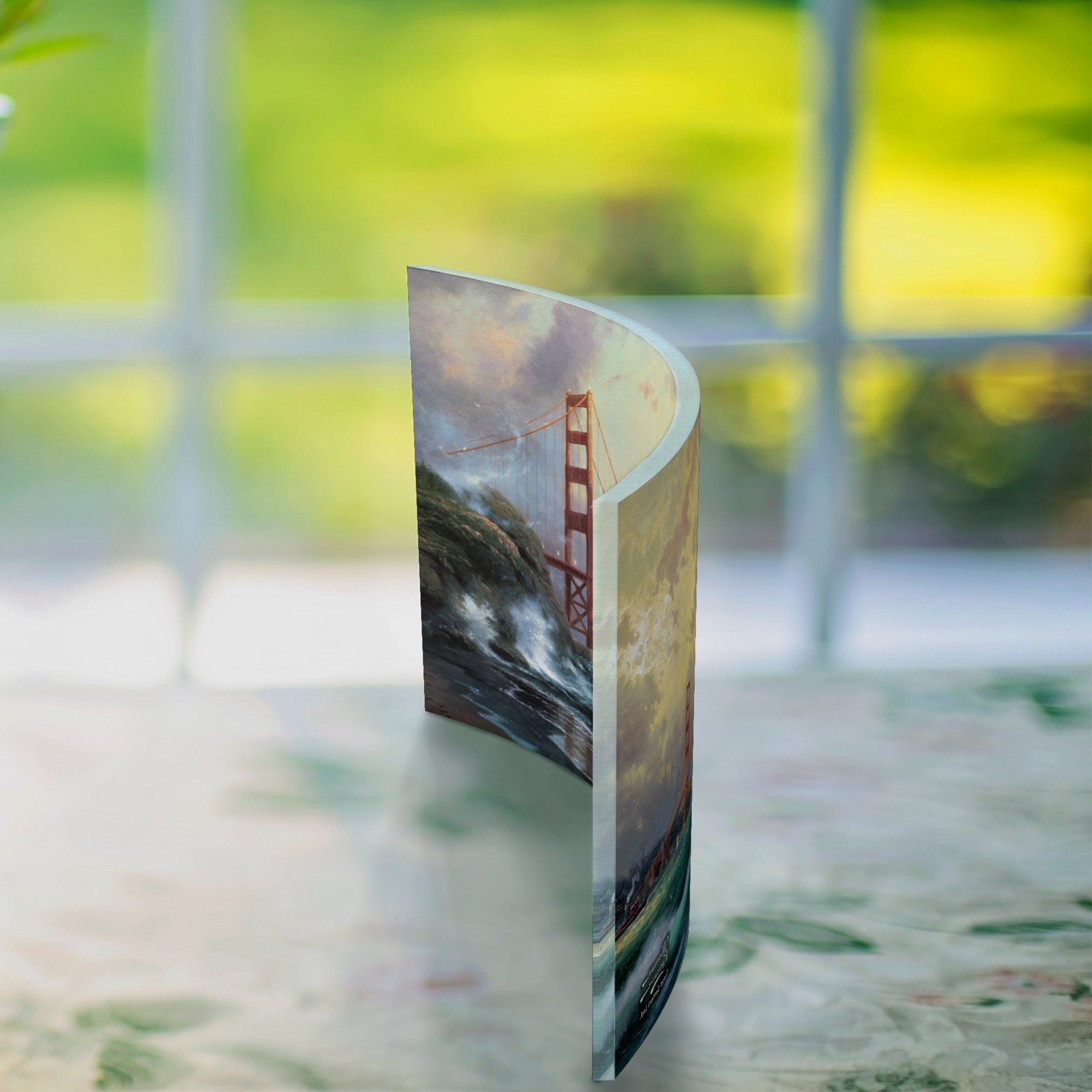 Thomas Kinkade Studios (San Francisco, Golden Gate Bridge) 10" x 7" Curved Acrylic Print ACP1007CUR123