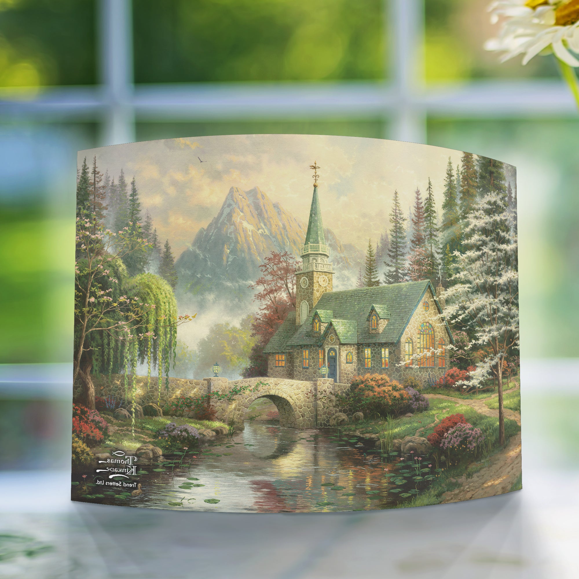 Thomas Kinkade Studios (Dogwood Chapel) 10" x 7" Curved Acrylic Print ACP1007CUR150