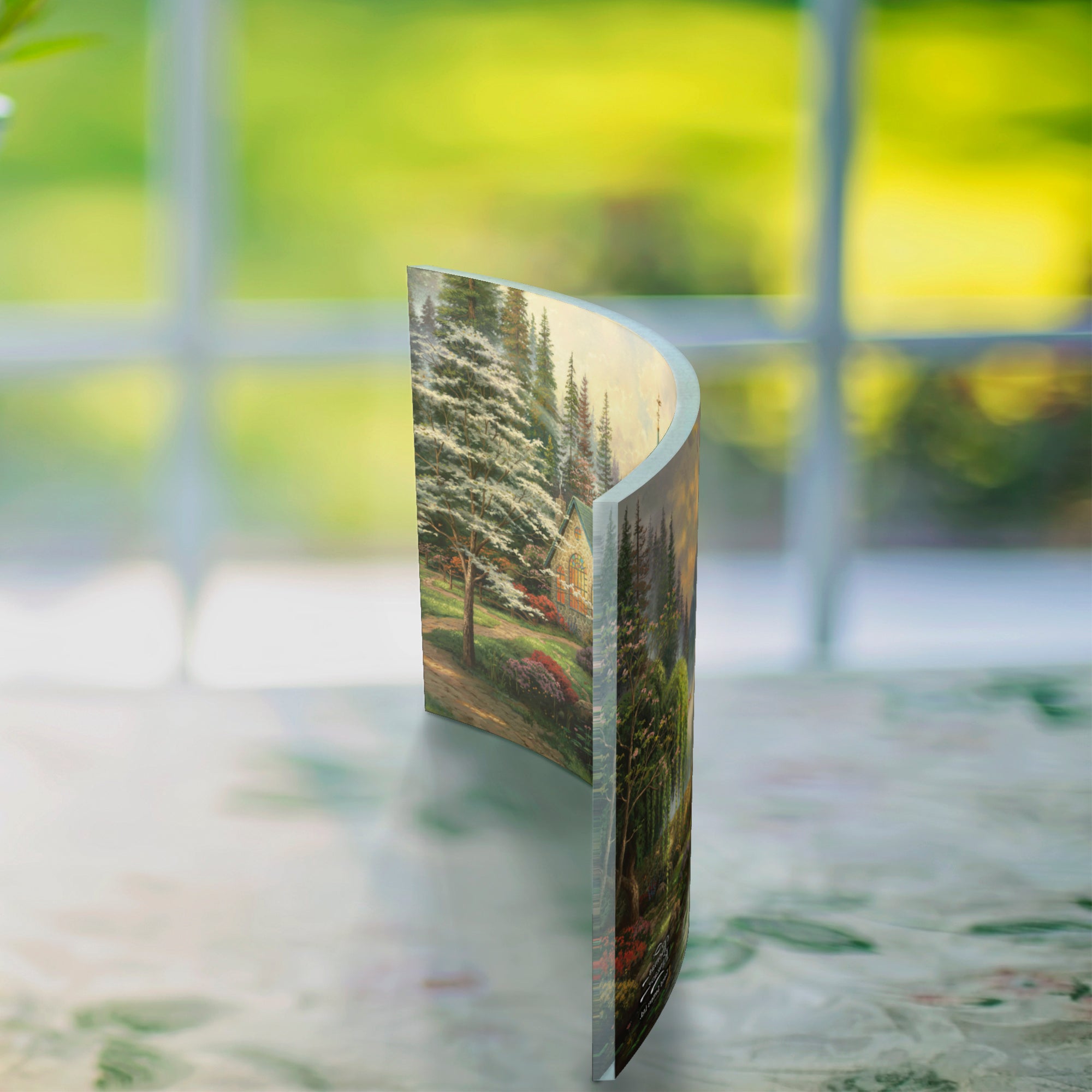 Thomas Kinkade Studios (Dogwood Chapel) 10" x 7" Curved Acrylic Print ACP1007CUR150