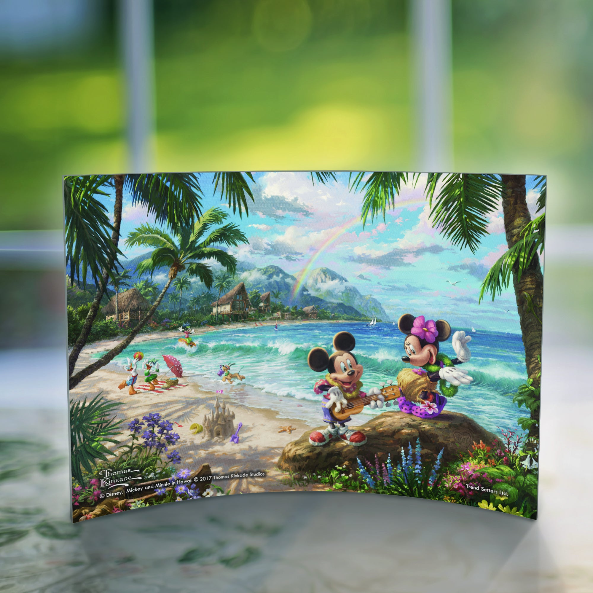 Disney (Mickey and Minnie in Hawaii) 10" x 7" Curved Acrylic Print ACP1007CUR233