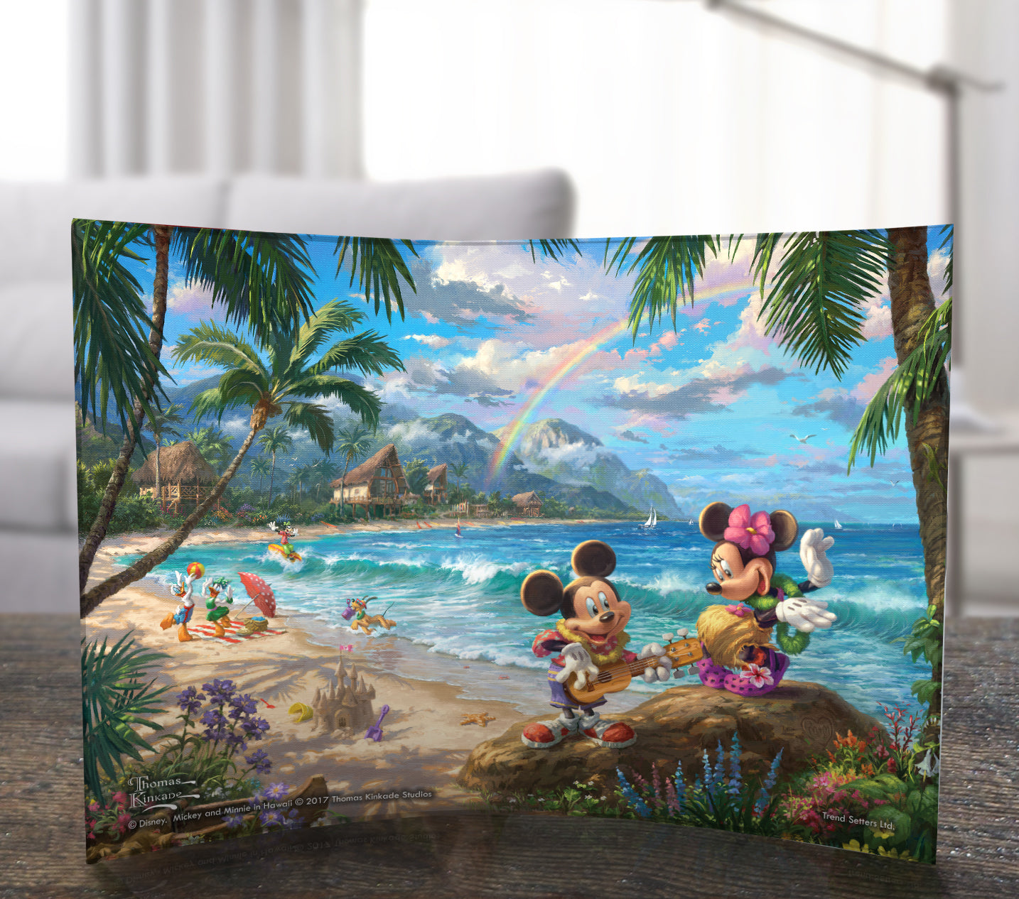 Disney (Mickey and Minnie in Hawaii) 10" x 7" Curved Acrylic Print ACP1007CUR233