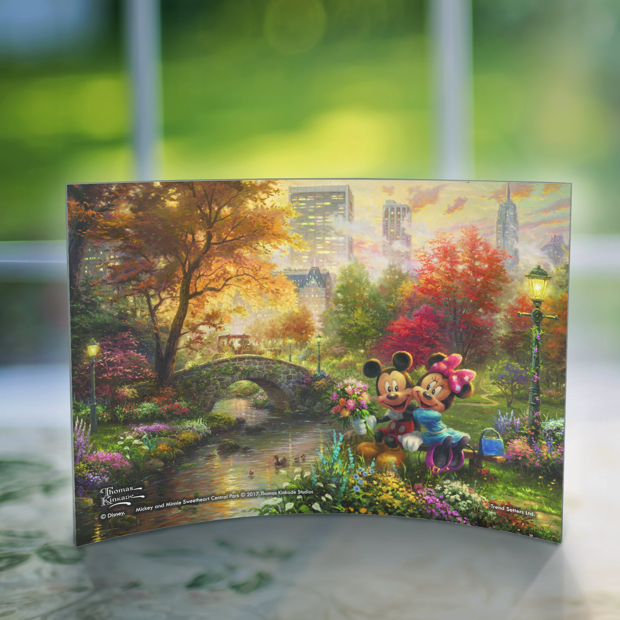 Disney (Mickey and Minnie Sweetheart Central Park) 10" x 7" Curved Acrylic Print ACP1007CUR307